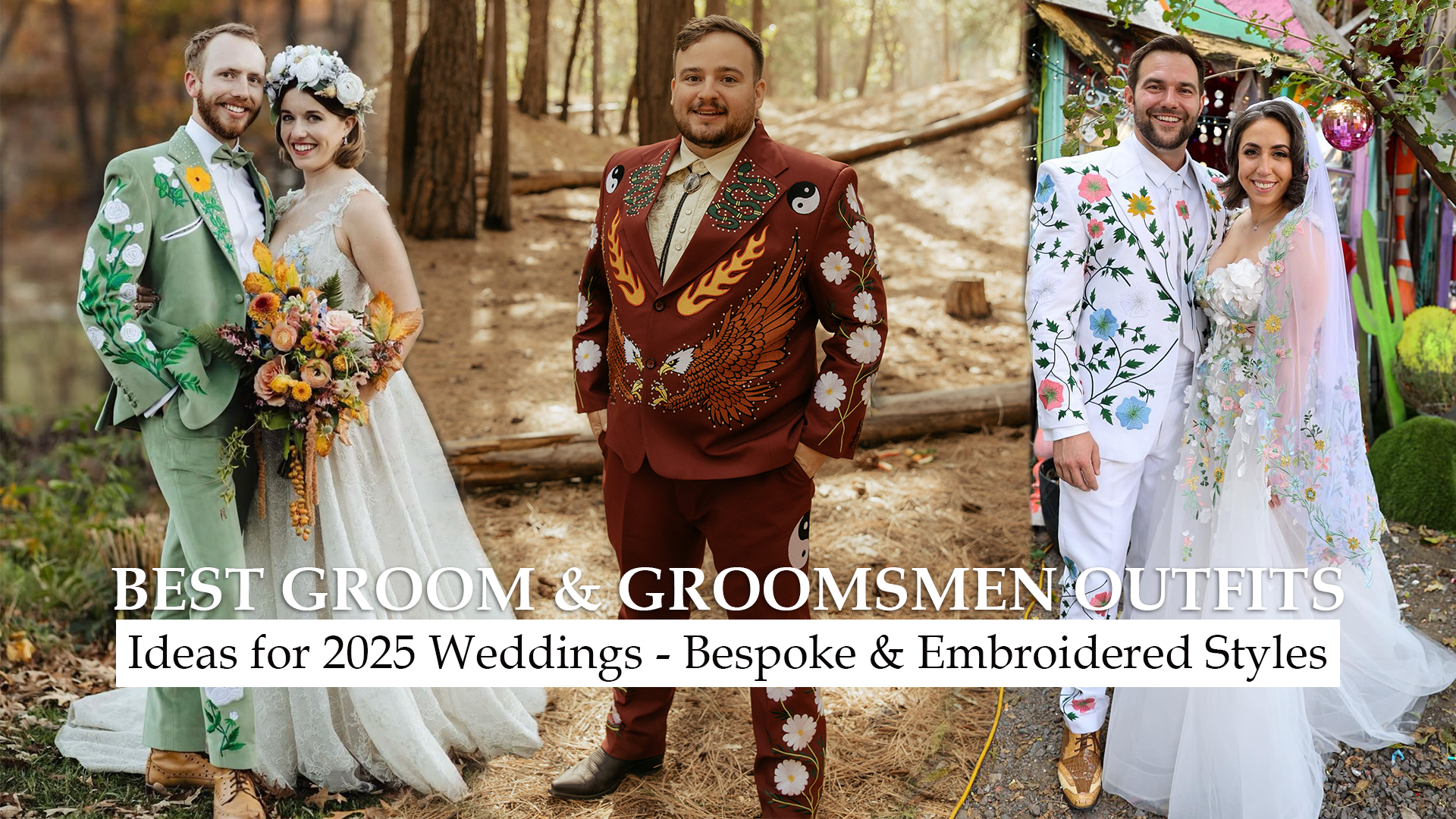 Best Groom and Groomsmen Outfit Ideas for 2025 Weddings — Bespoke & Embroidered Styles
