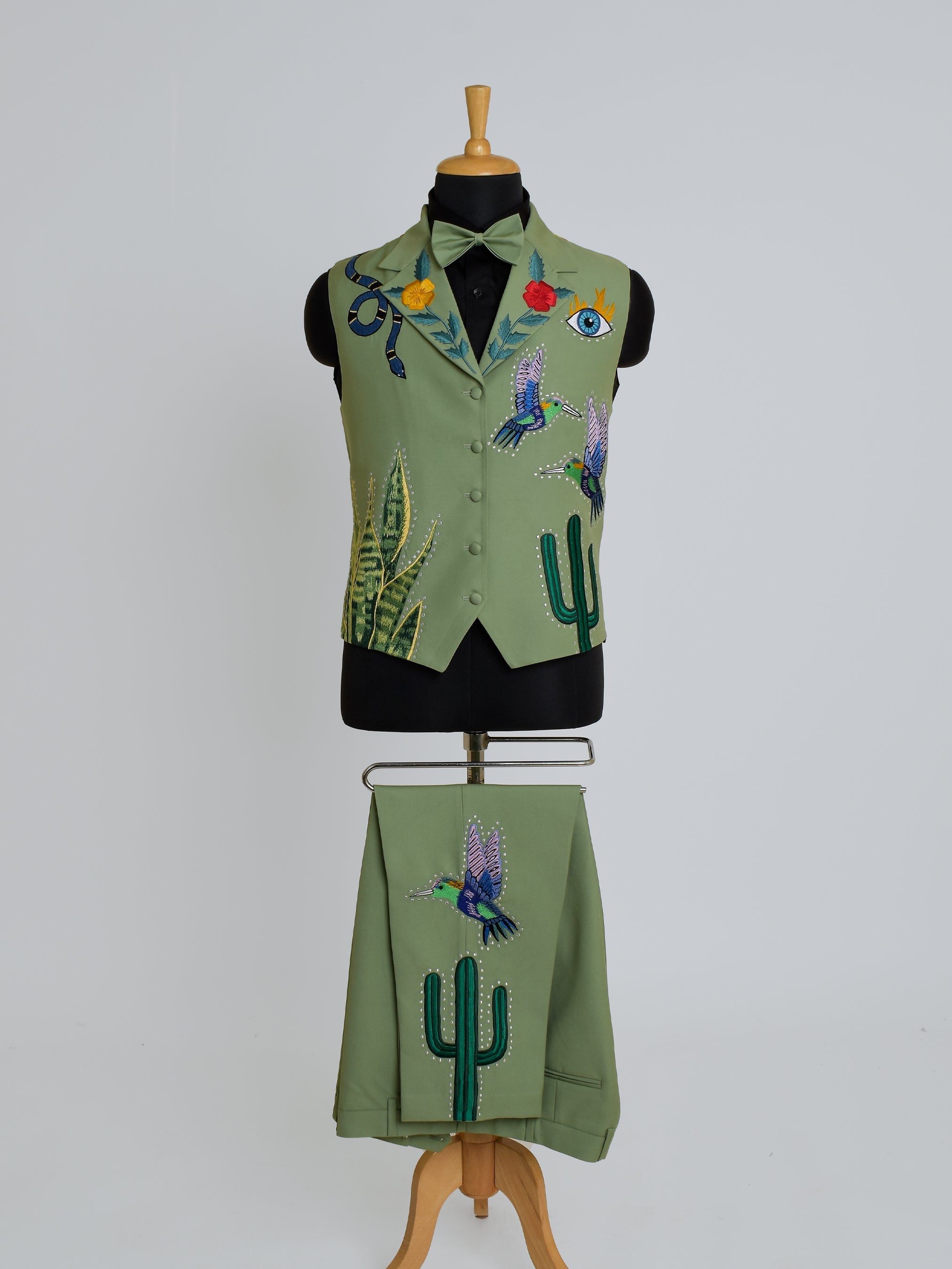 Verdant Avian Blossom Suit Addicted Bespoken