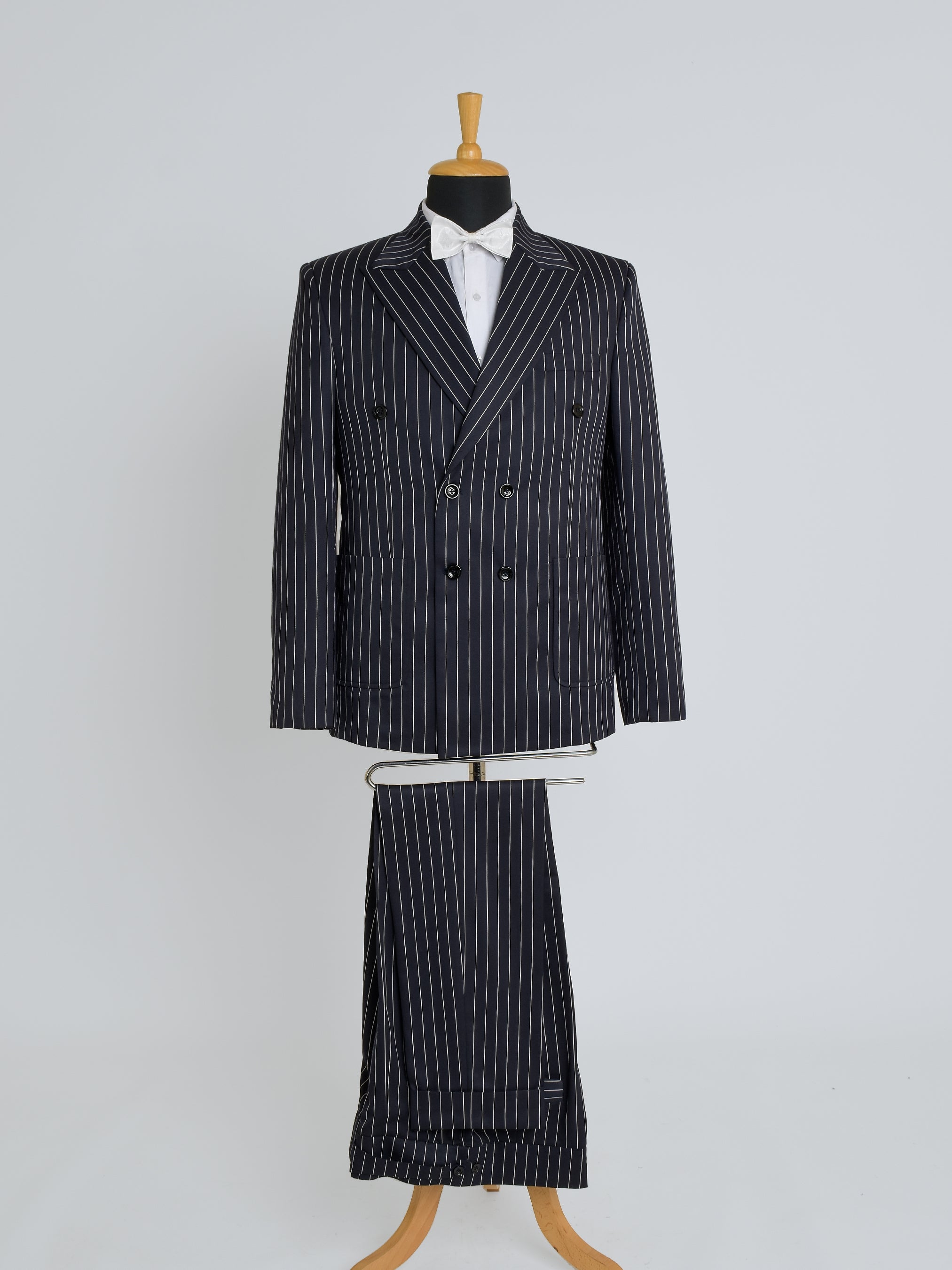 Pinstripe Business Tailored Suit Addicted Bespoken