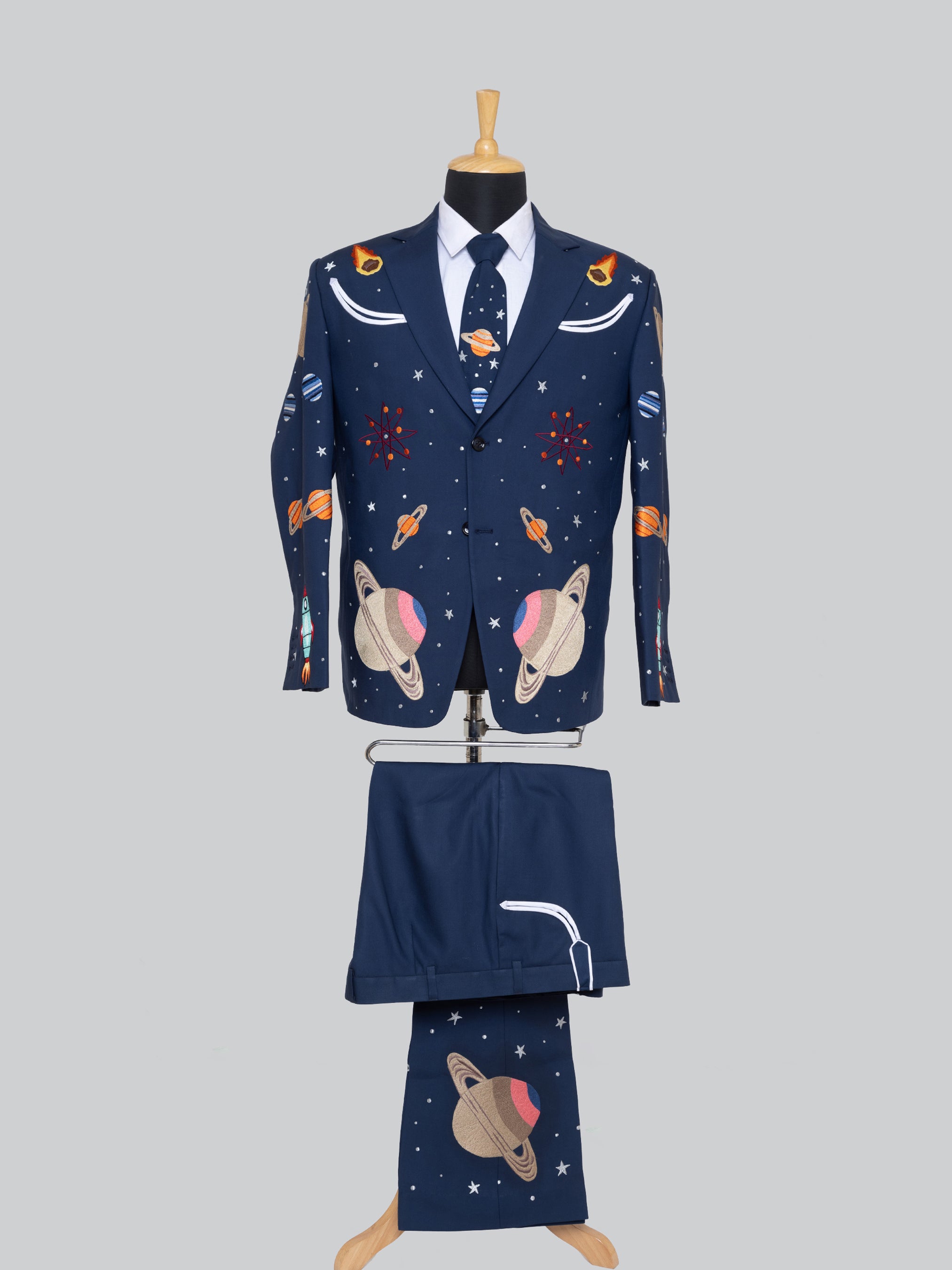 Universe Suit, Western Suit, Embroidered Western Suits, Bespoke Wedding Suits, Wedding Men suits, Modern Groom Attire.