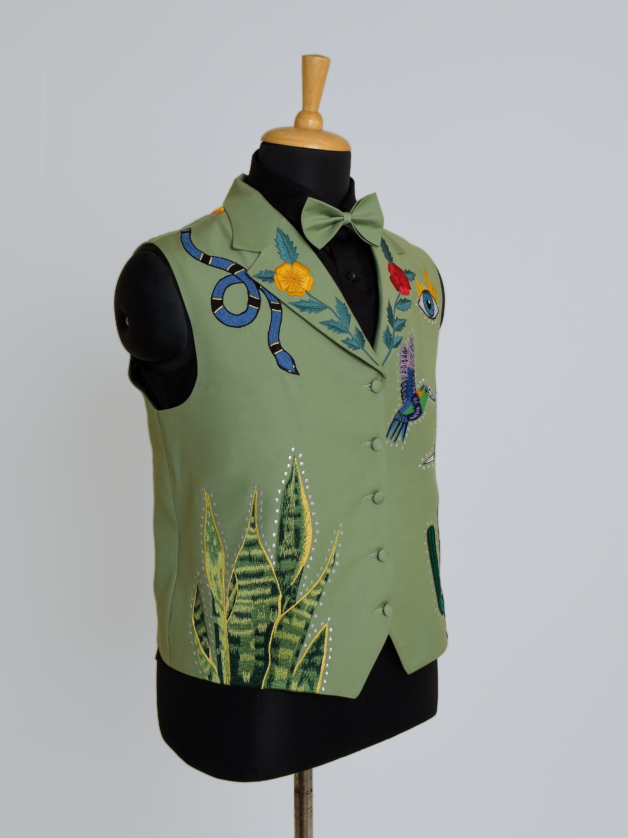 Verdant Avian Blossom Suit Addicted Bespoken