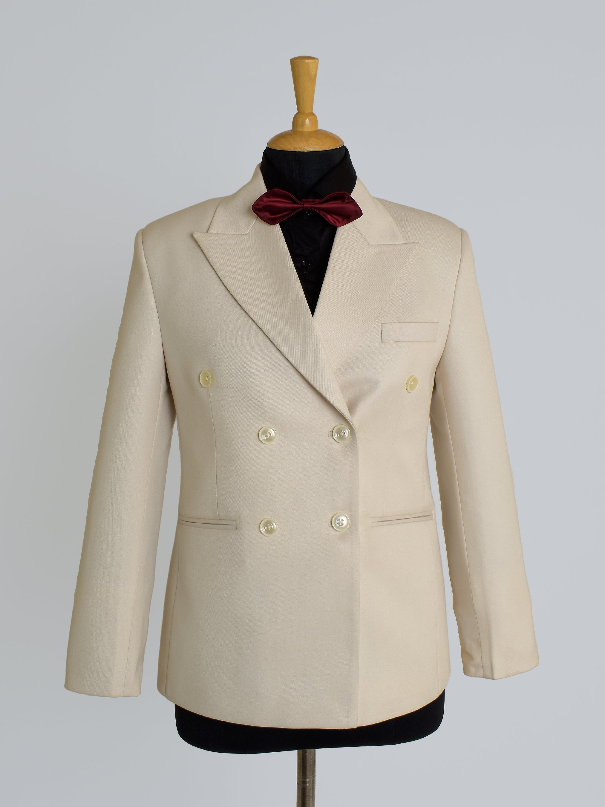 Ivory Double-Breasted Classic Suit Addicted Bespoken