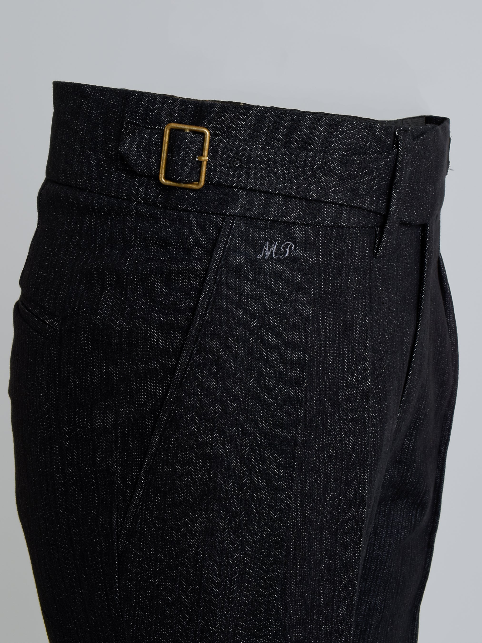 Indigo Denim Gurkha Pant - Suspender Buttons