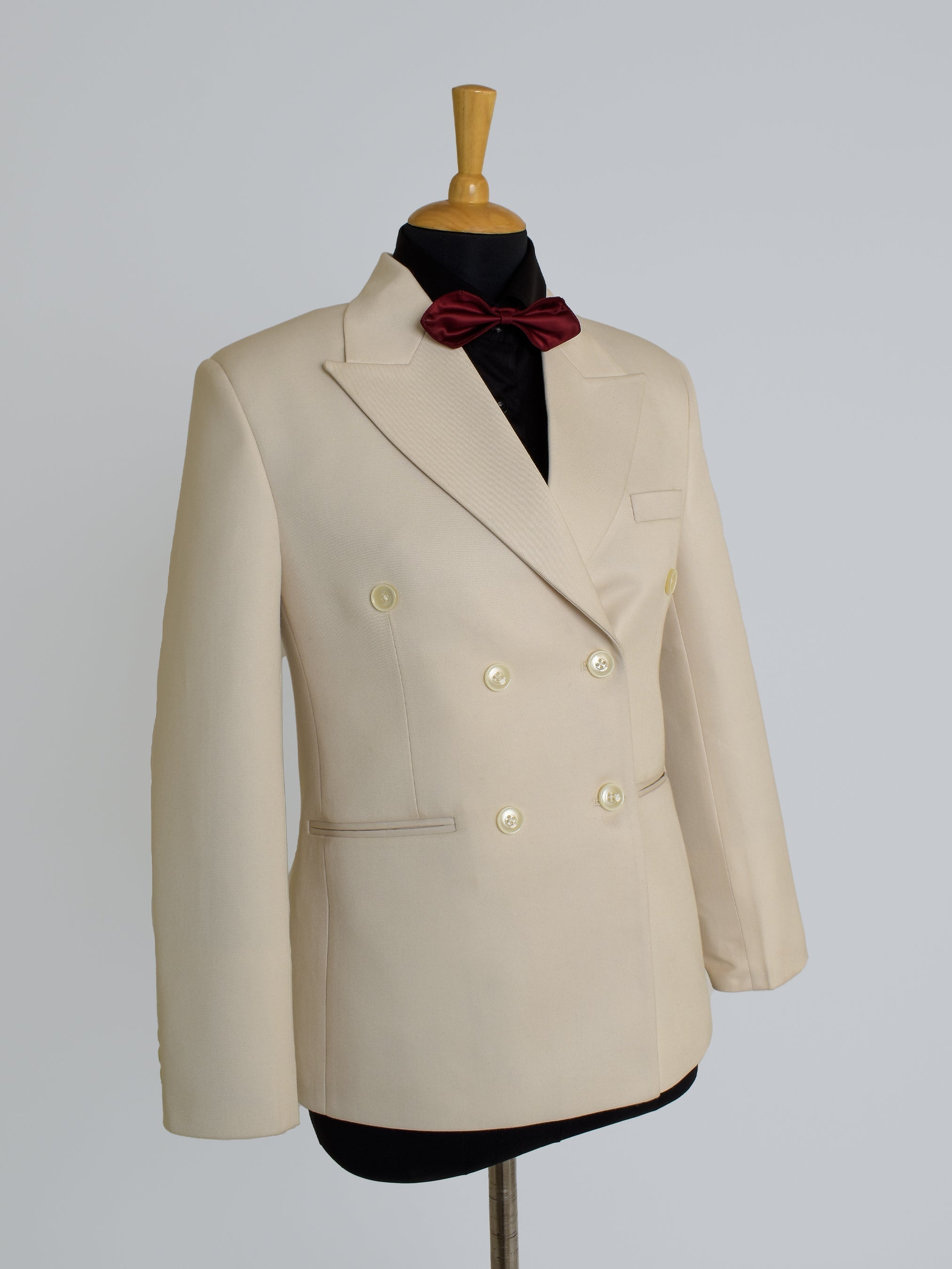 Ivory Double-Breasted Classic Suit Addicted Bespoken