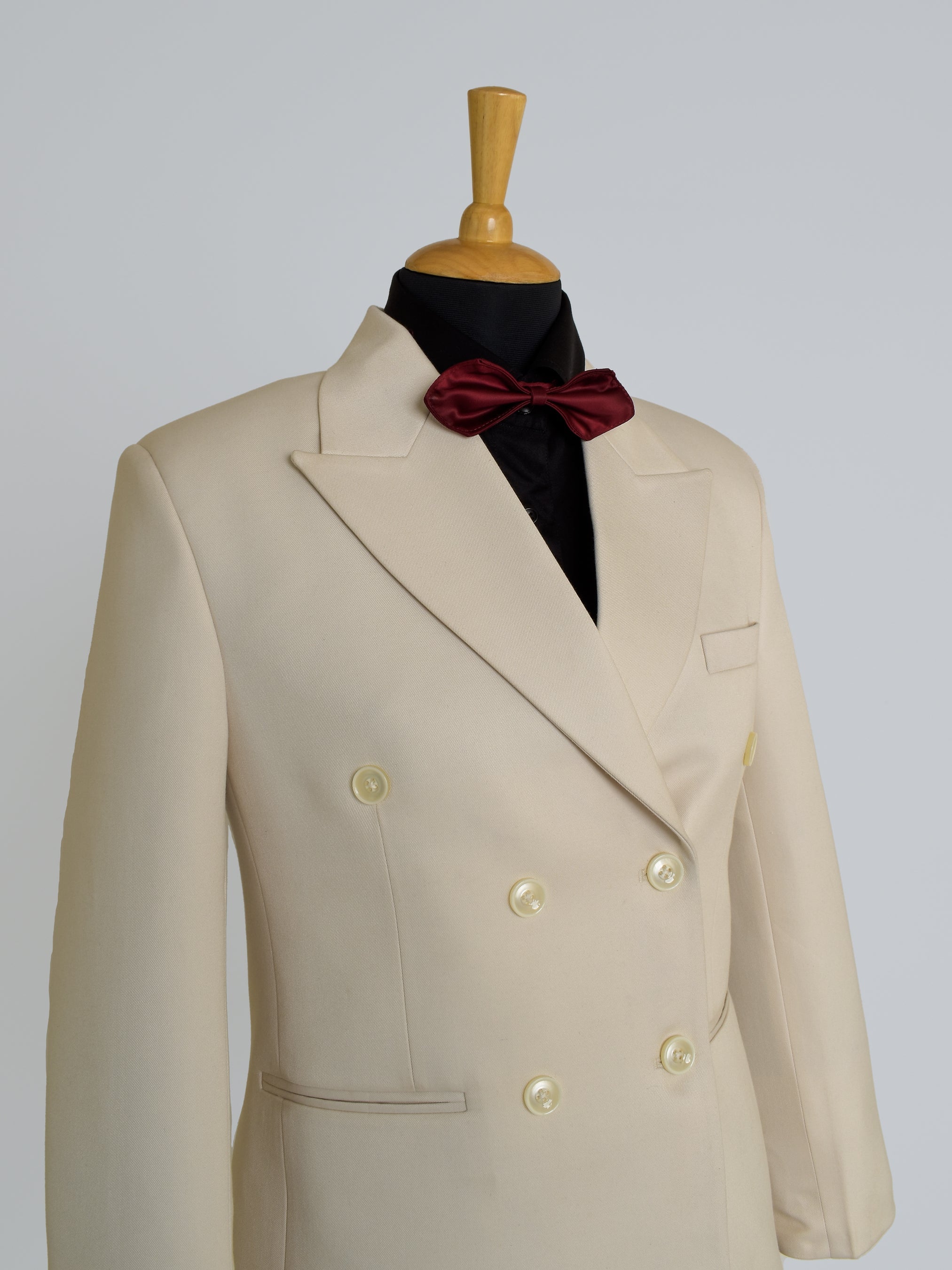Ivory Double-Breasted Classic Suit Addicted Bespoken