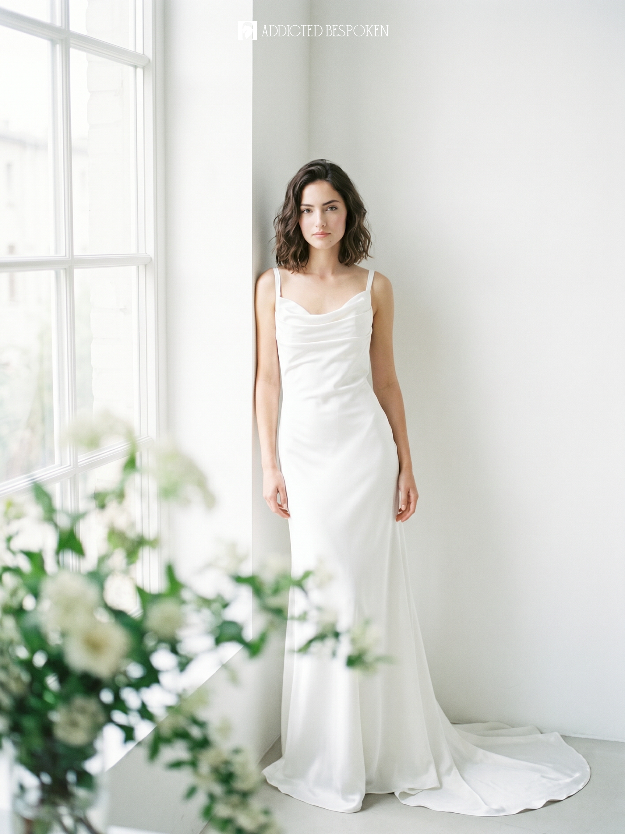 Cowl Neck Bridal Gown Addicted Bespoken