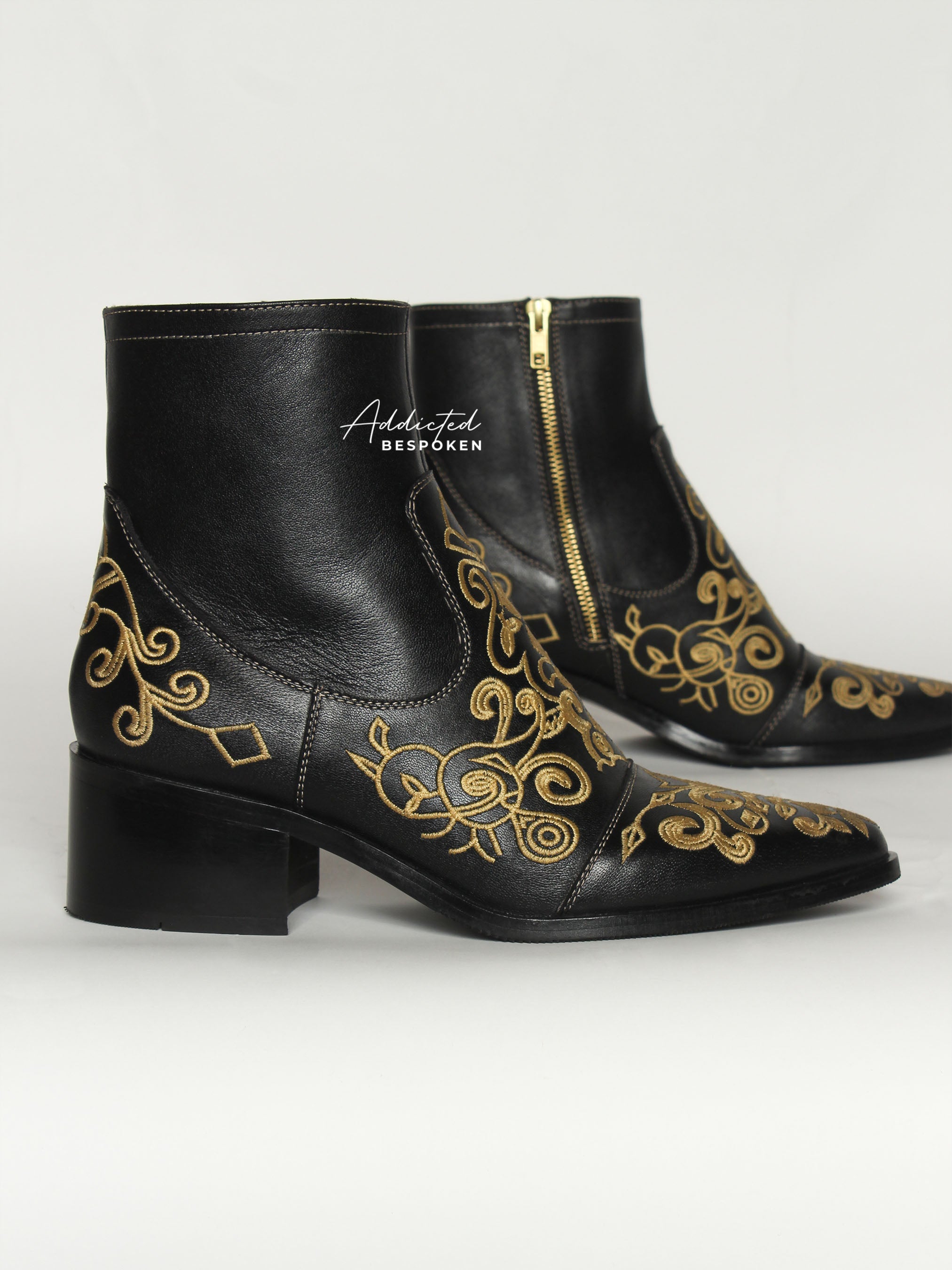 Regal Embroidered Boots Addicted Bespoken