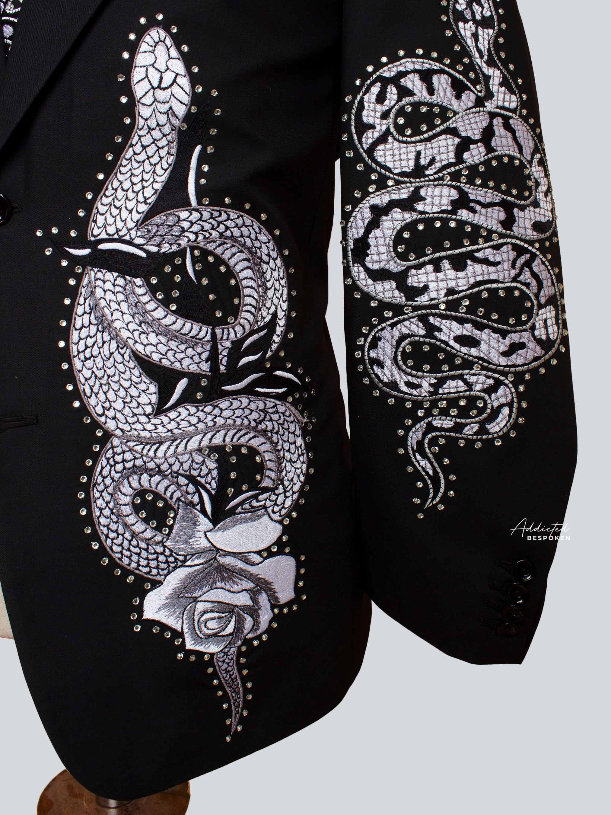 Snake Embellished Signature Suit Addicted Bespoken