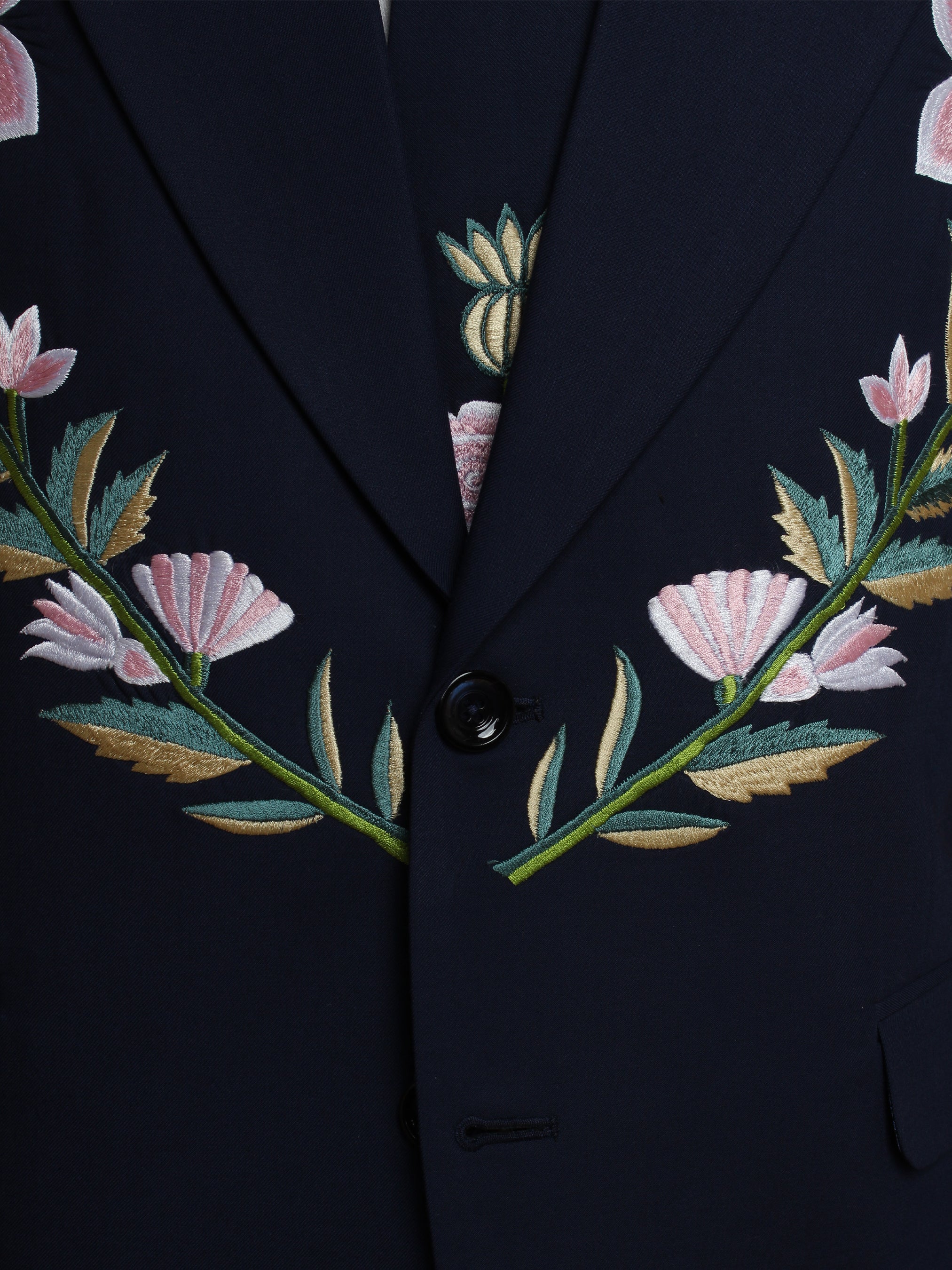 Artistic Floral Embroidered Tailored Suit