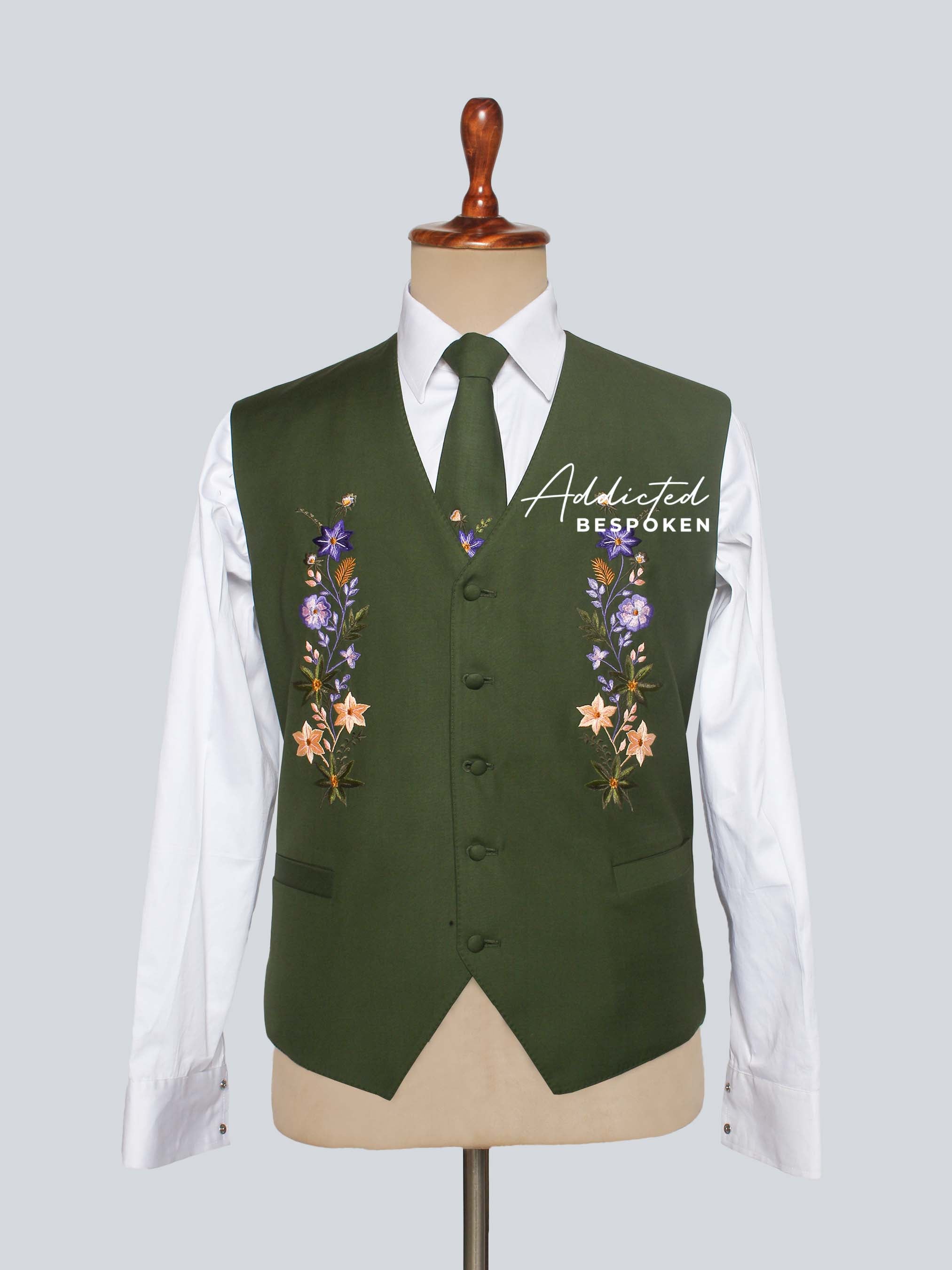 Botanical Floral Wedding Suit Addicted Bespoken