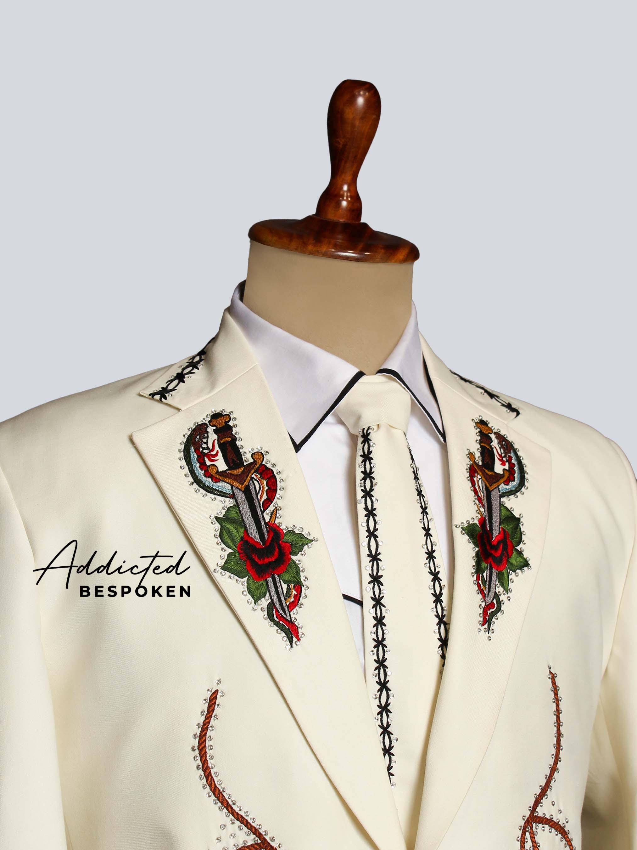 Western Embroidered Cowboy Suit with Boots Addicted Bespoken