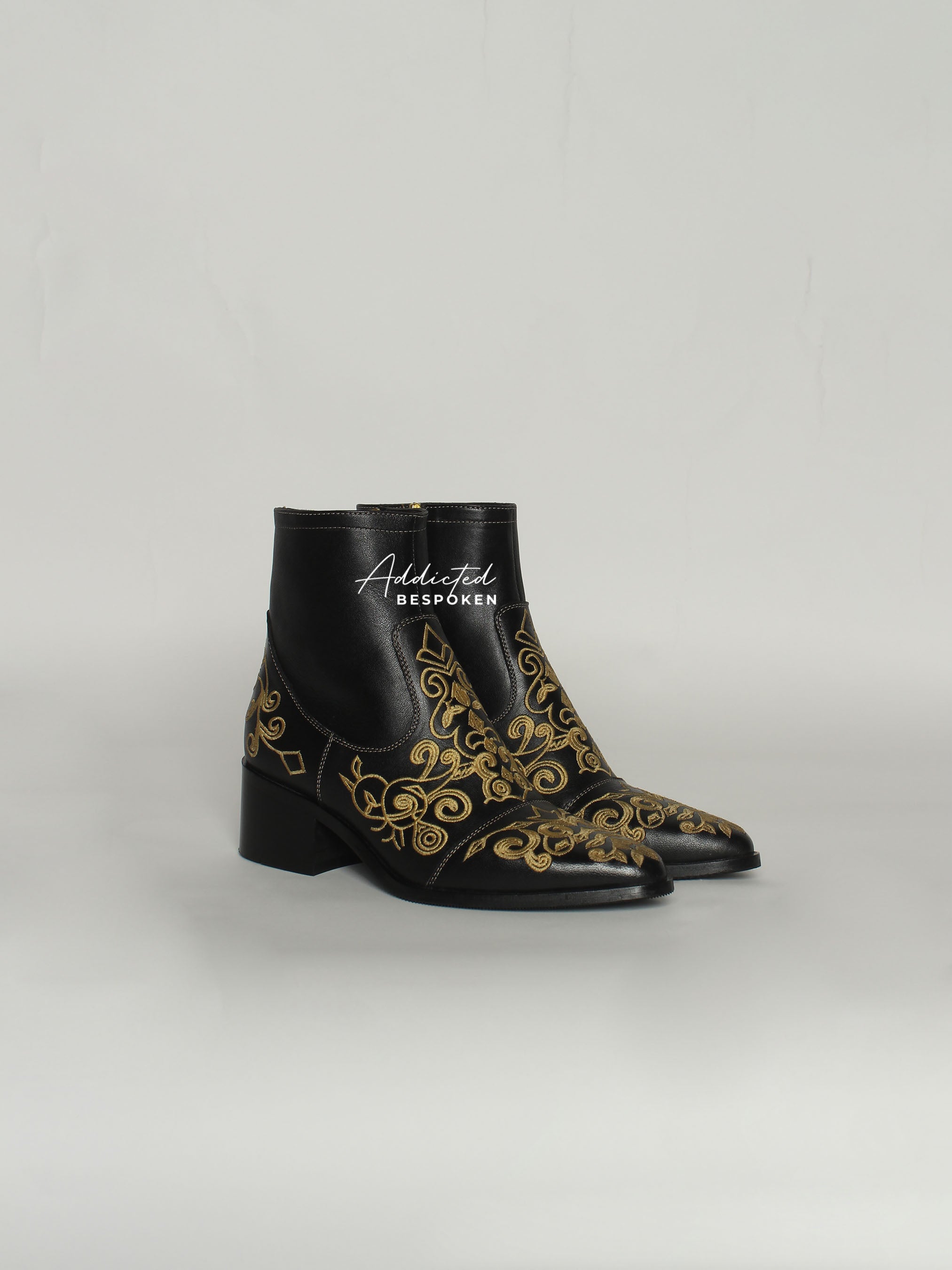 Regal Embroidered Boots Addicted Bespoken