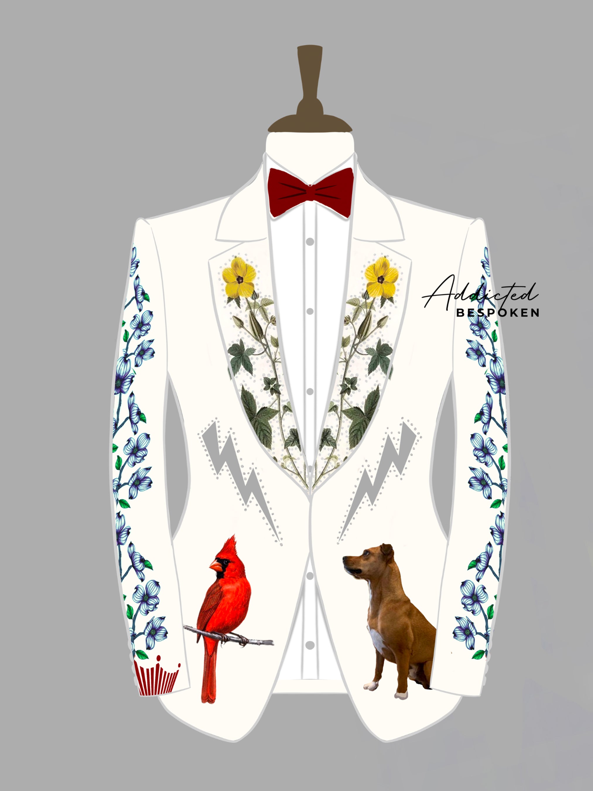 Exclusive Ecofloral Detailed Embroidered Suit