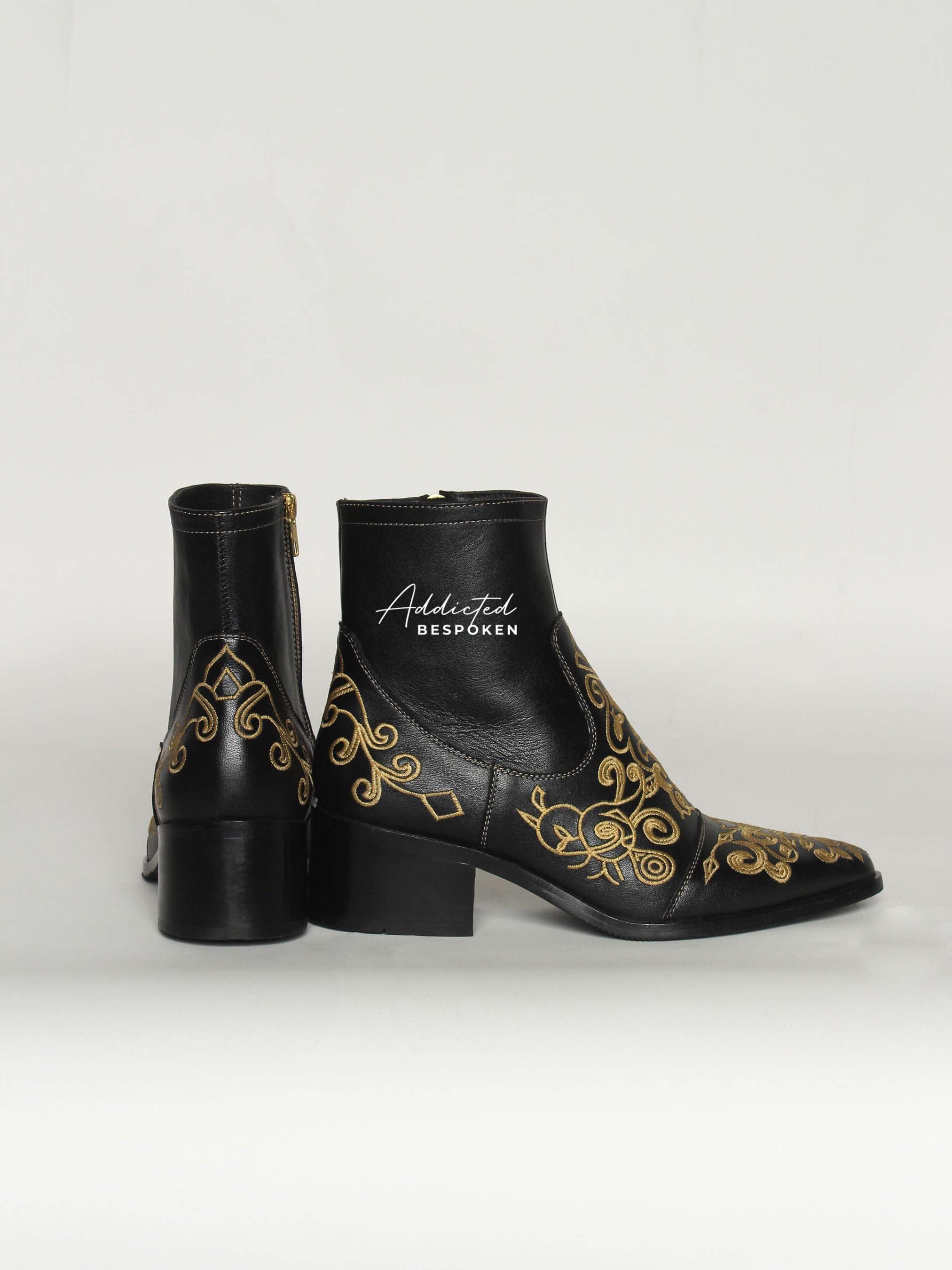 Regal Embroidered Boots Addicted Bespoken