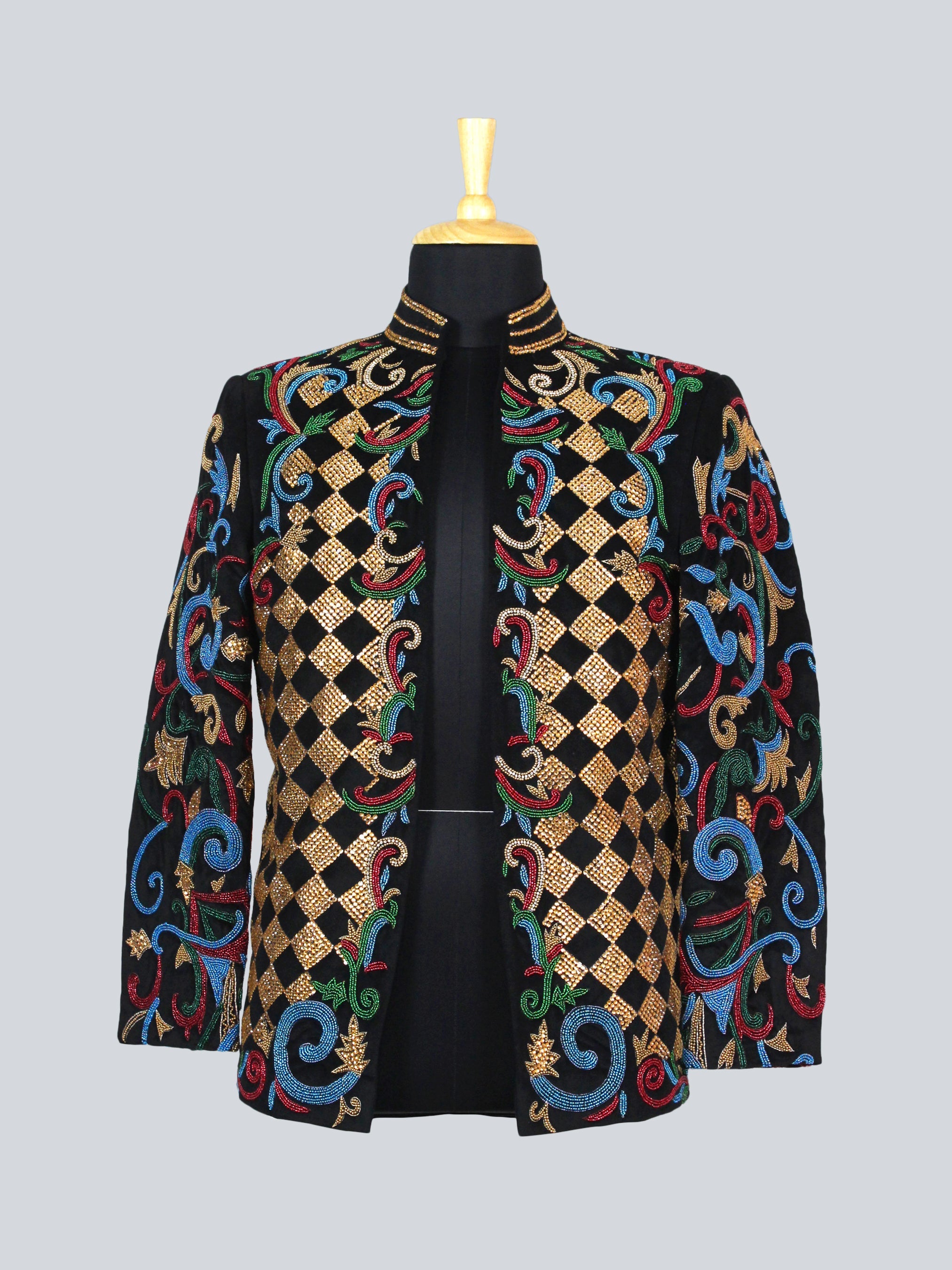 Mandarin African Embroidery Jacket Addicted Bespoken