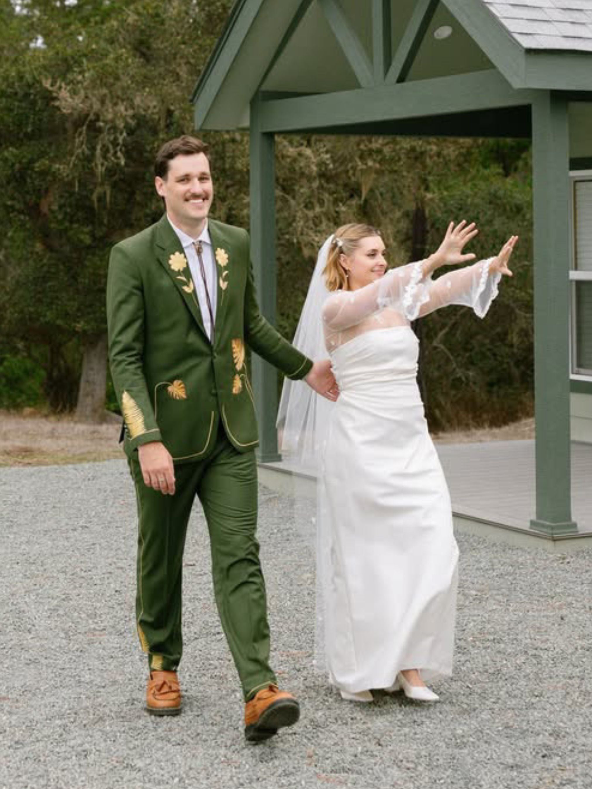 Golden Floral Elegance Suit