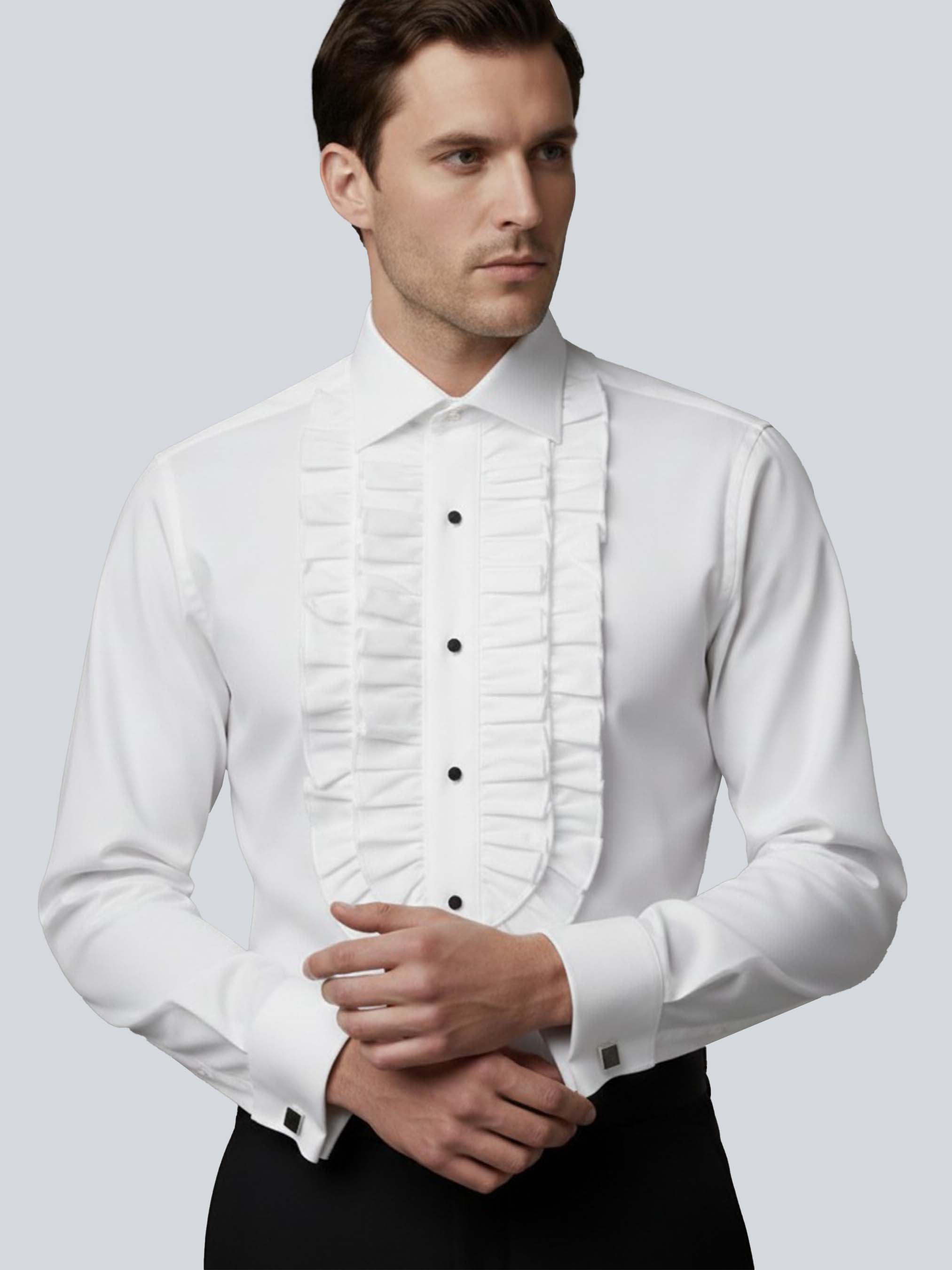 Ruffle Dress Shirt with Cufflinks Addicted Bespoken