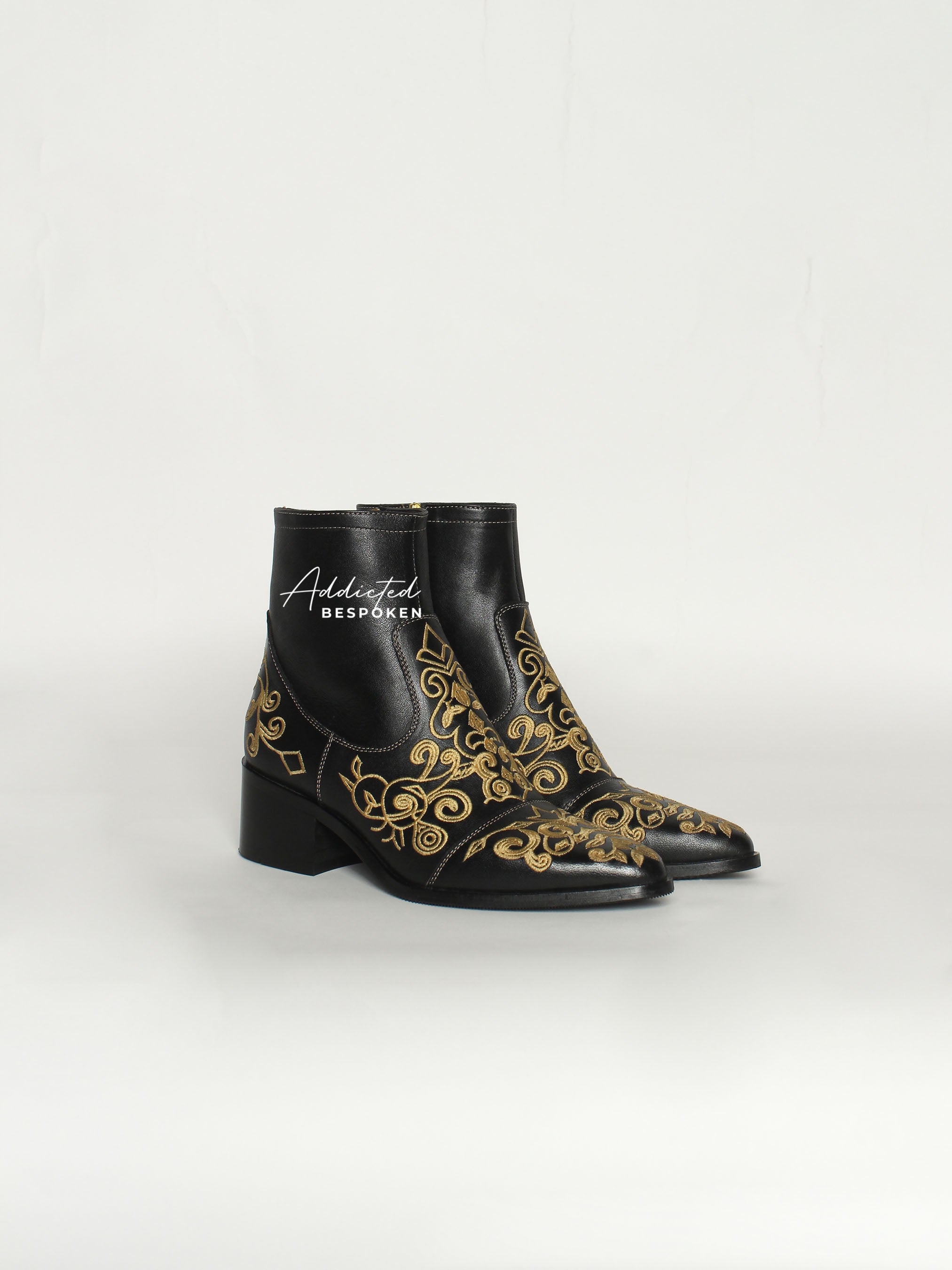 Regal Embroidered Boots Addicted Bespoken