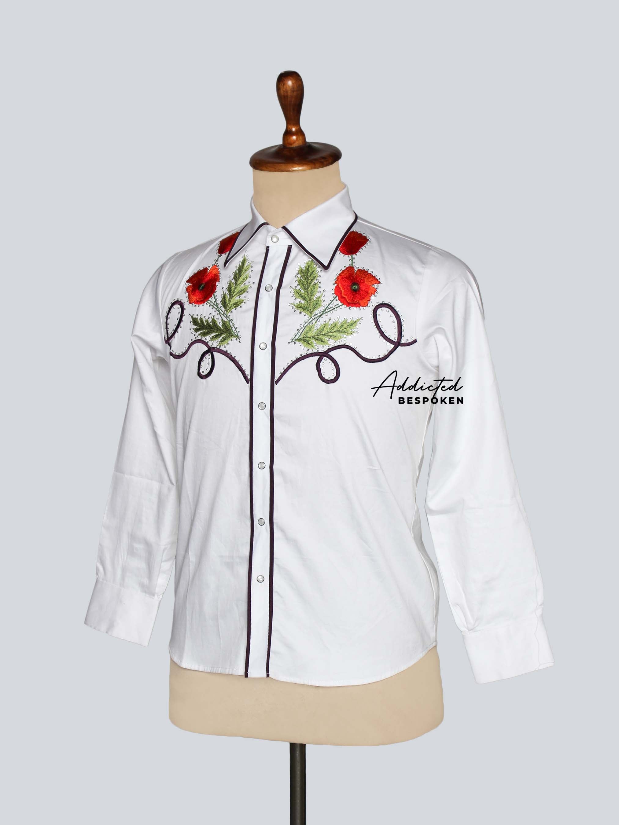 Lunar Moon Embroidered Shirt Addicted Bespoken