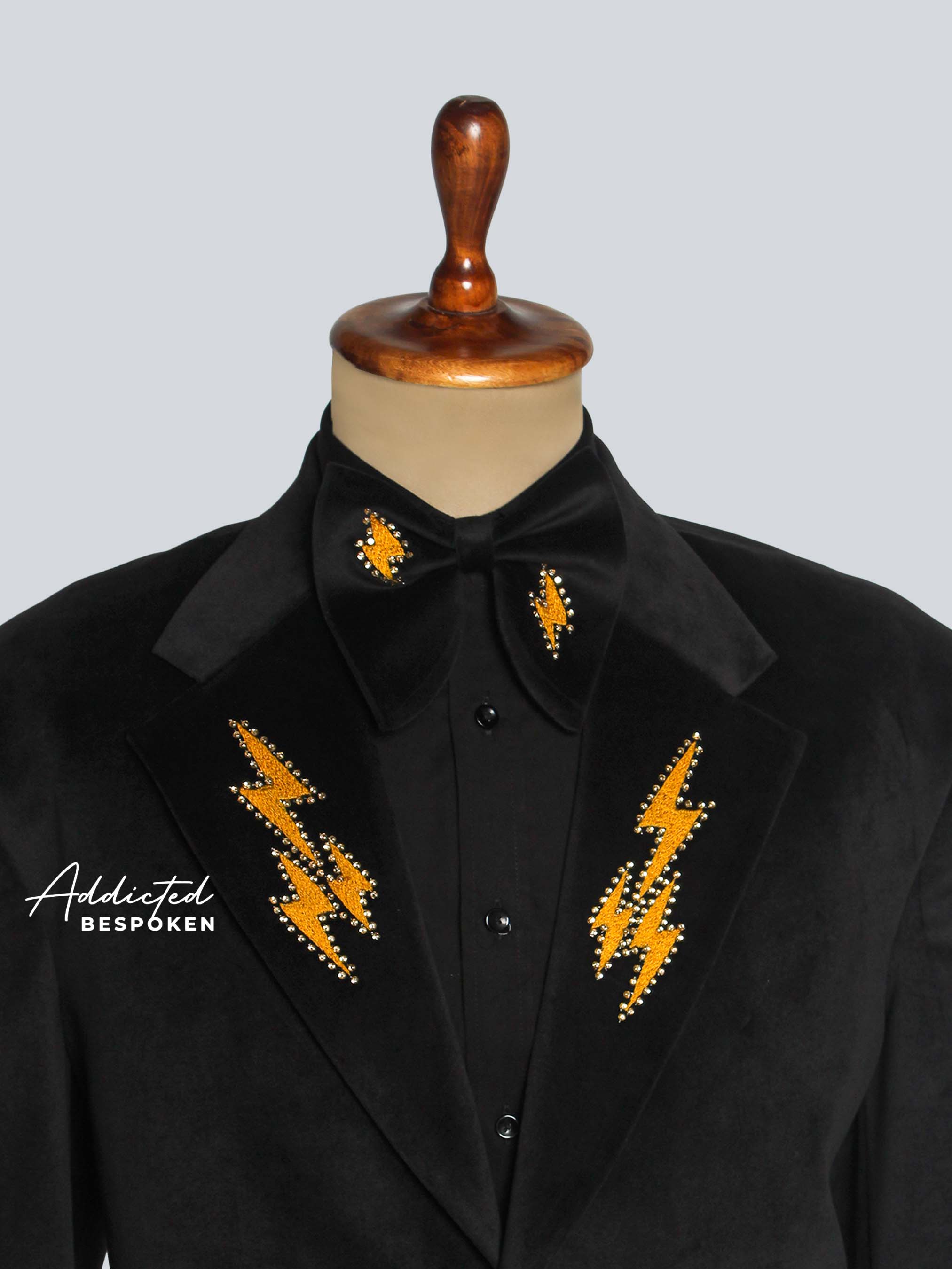 Black Thunder Embroidered Blazer Addicted Bespoken