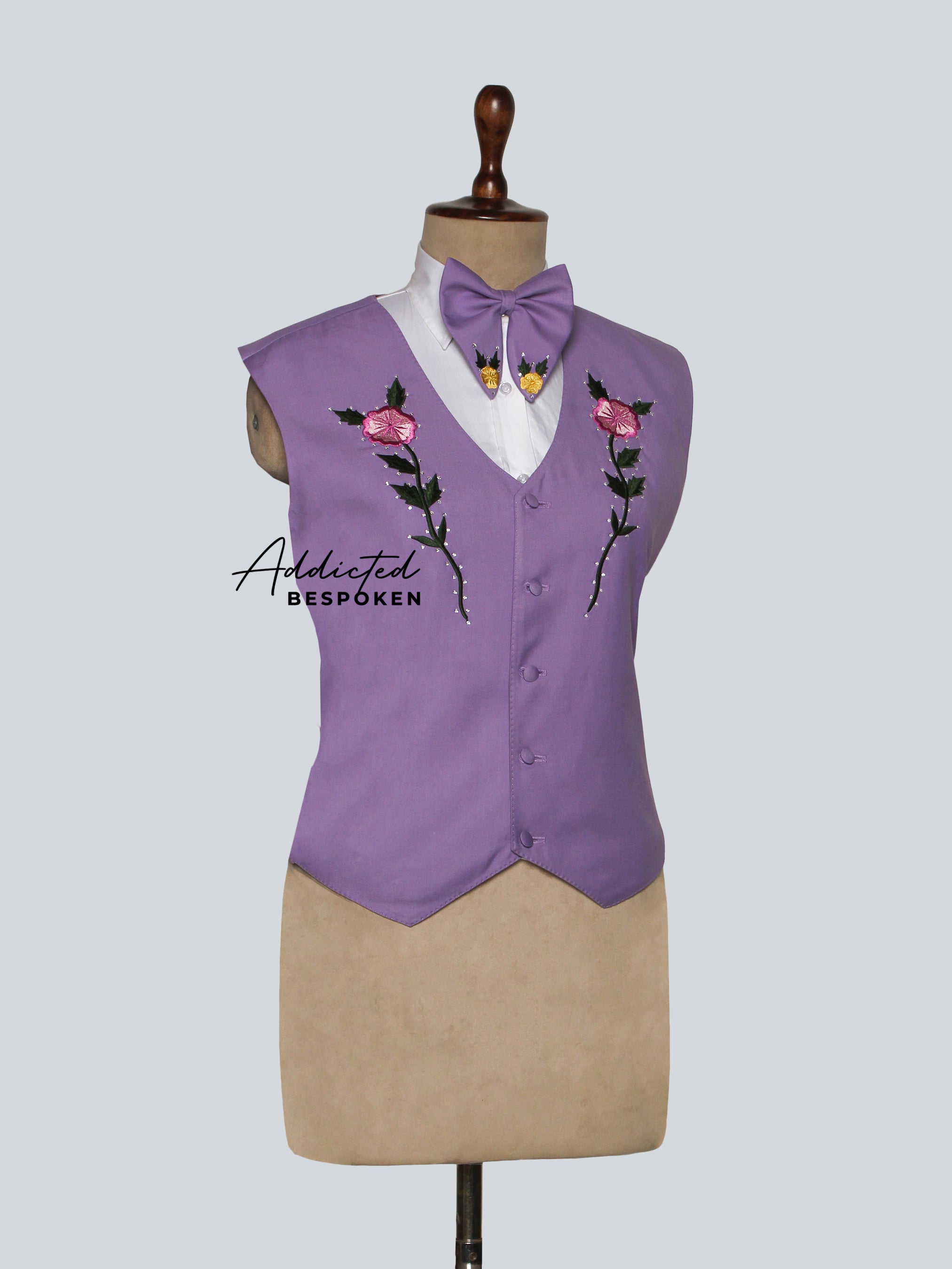 Floral Handcrafted Waistcoat Addicted Bespoken