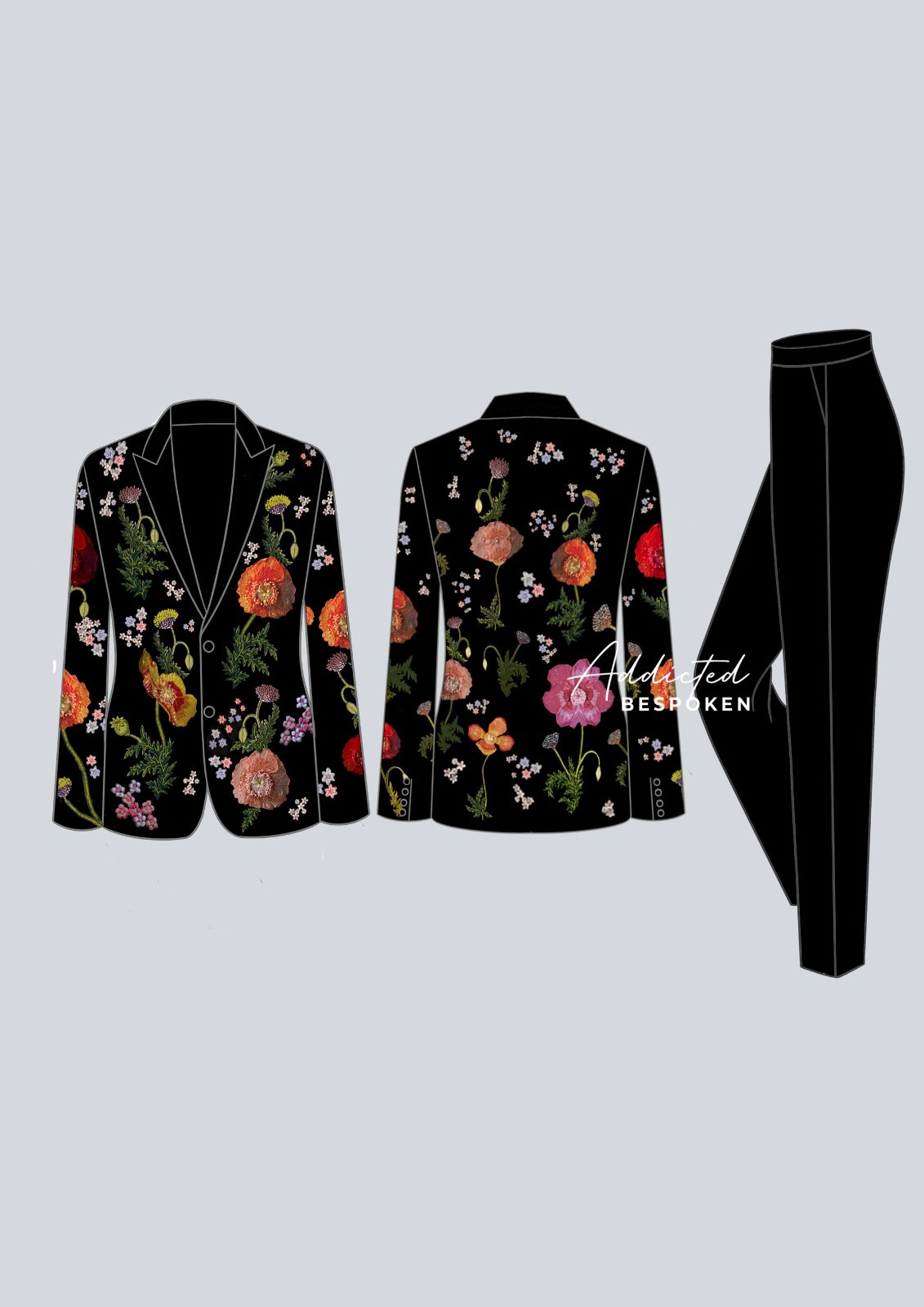 Custom Floral Western Groomswear Addicted Bespoken