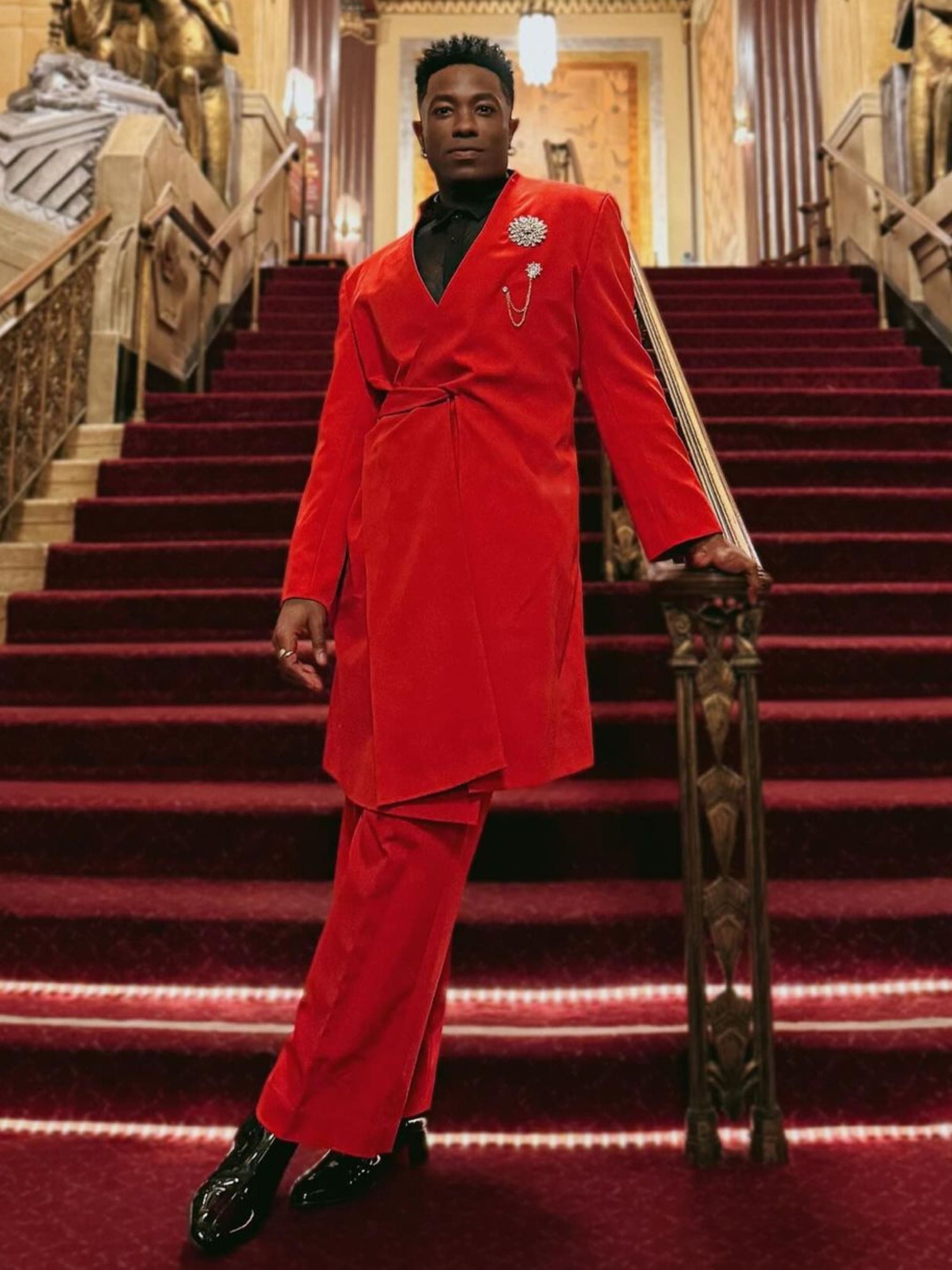 Overlap Style Belt Blazer Suit | Addicted Bespoken
