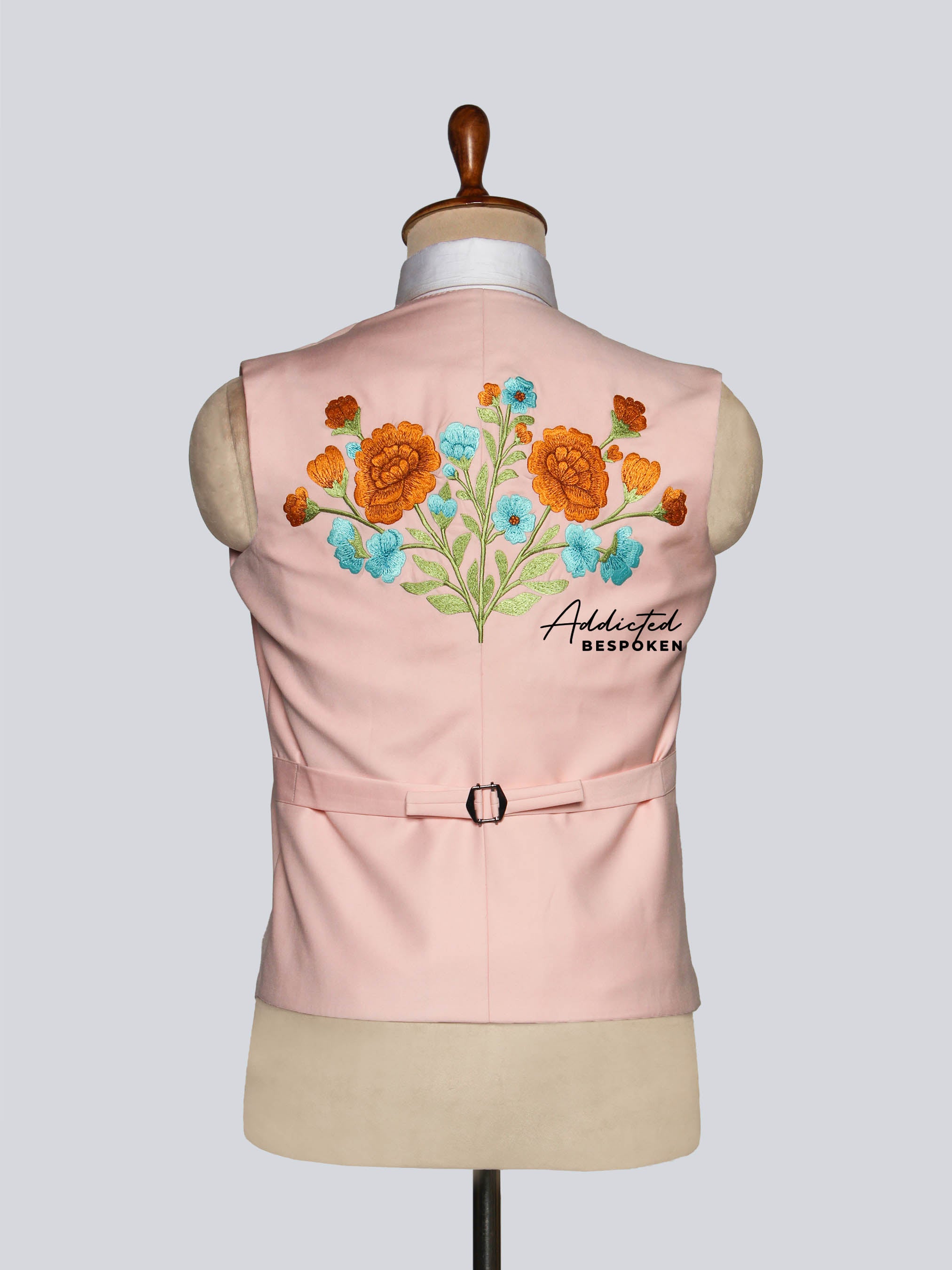 Luxury Floral Waistcoat Suit