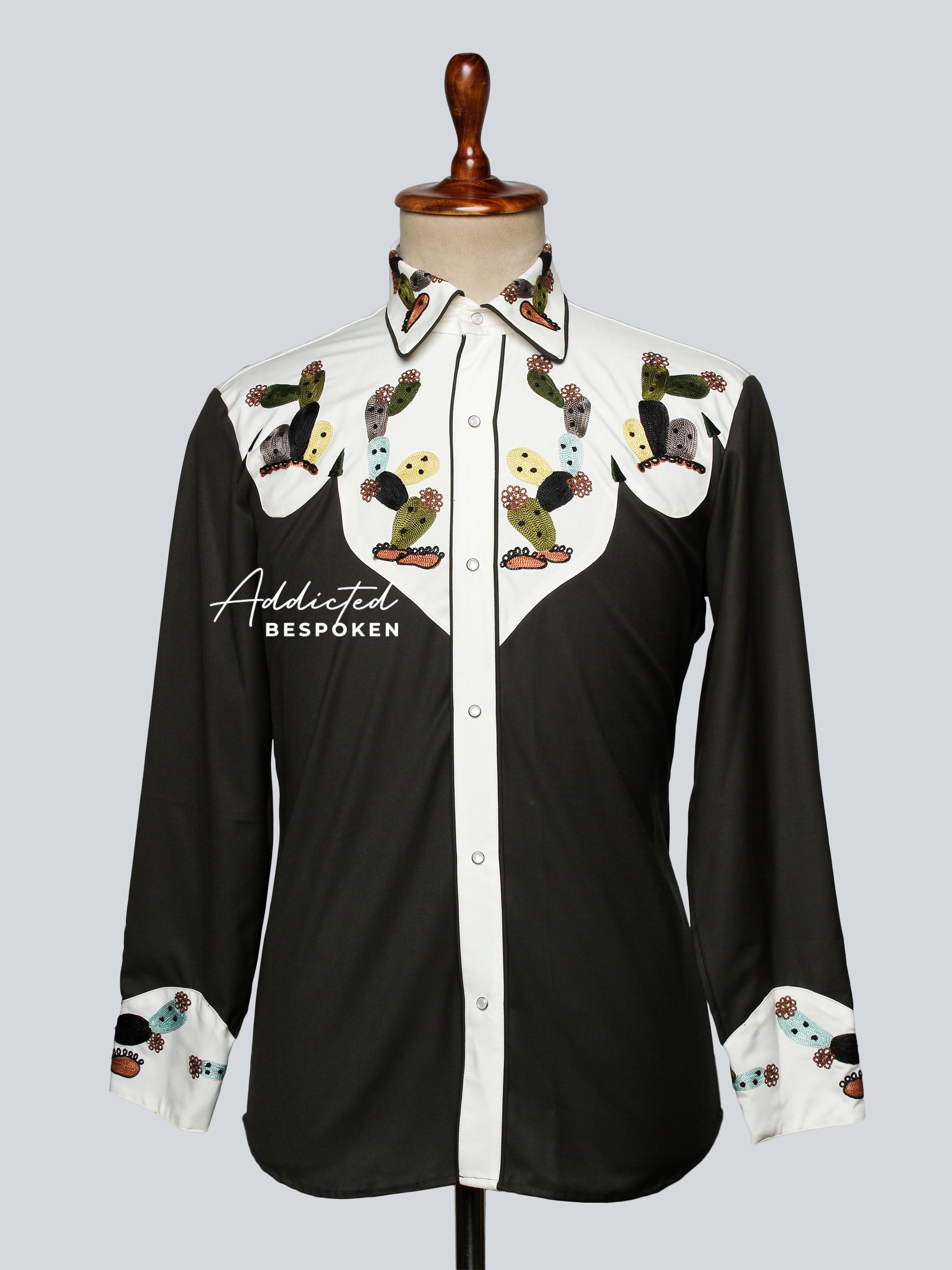 Embroidered Cactus Western Shirt