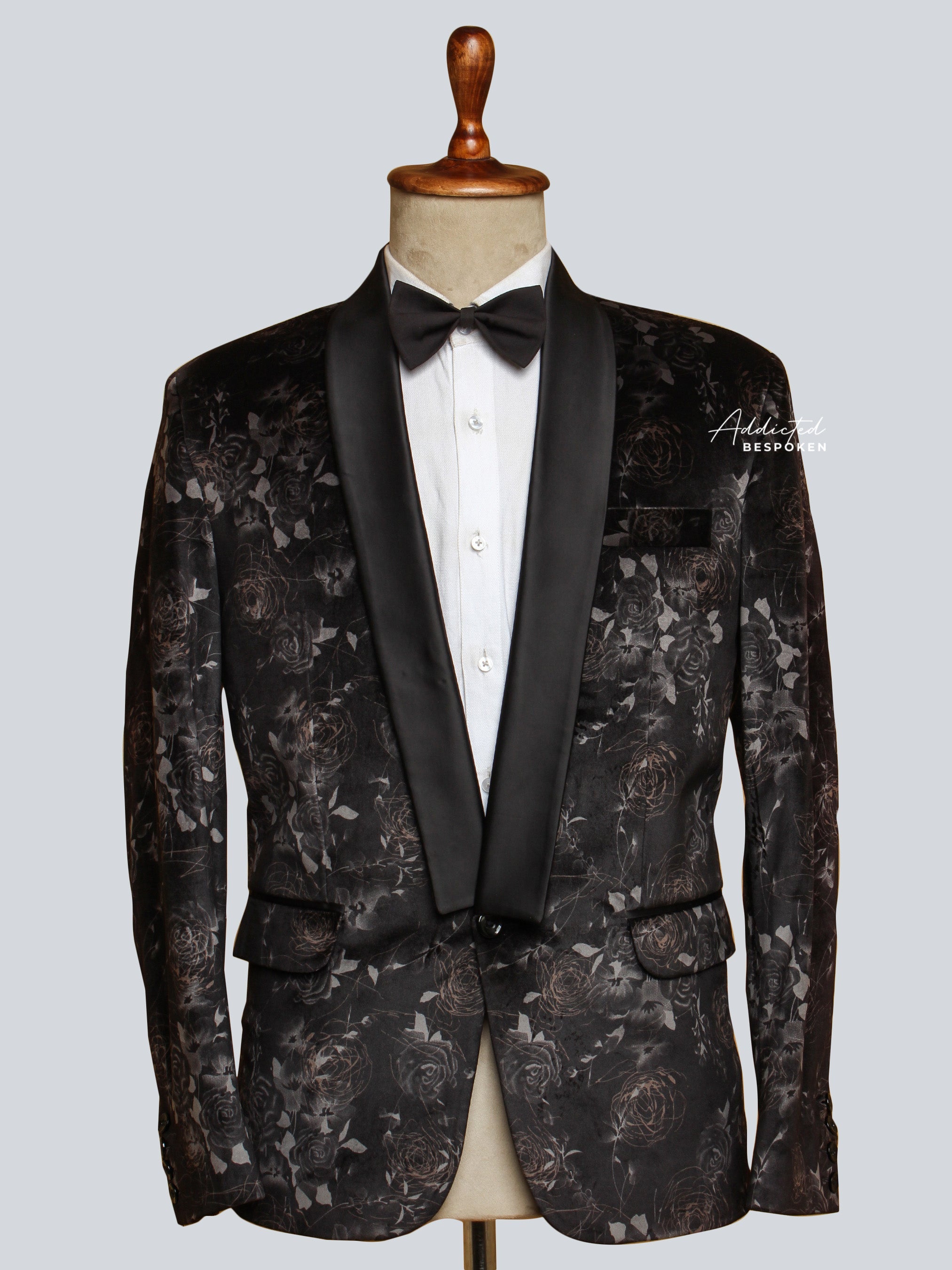 Black Brocade Blazer (CLS) Addicted Bespoken