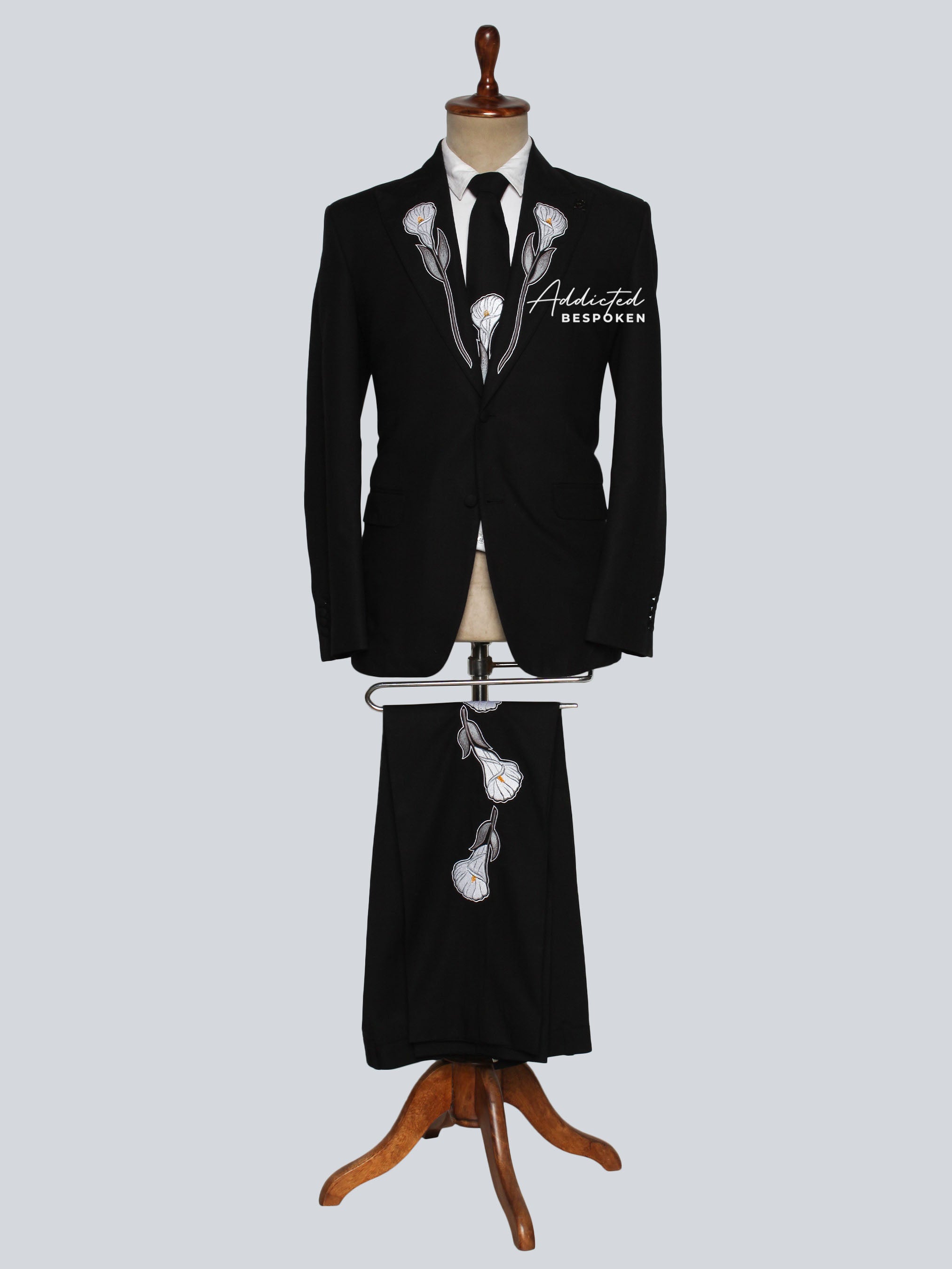 Embroidered Floral Detailing Charro Suit
