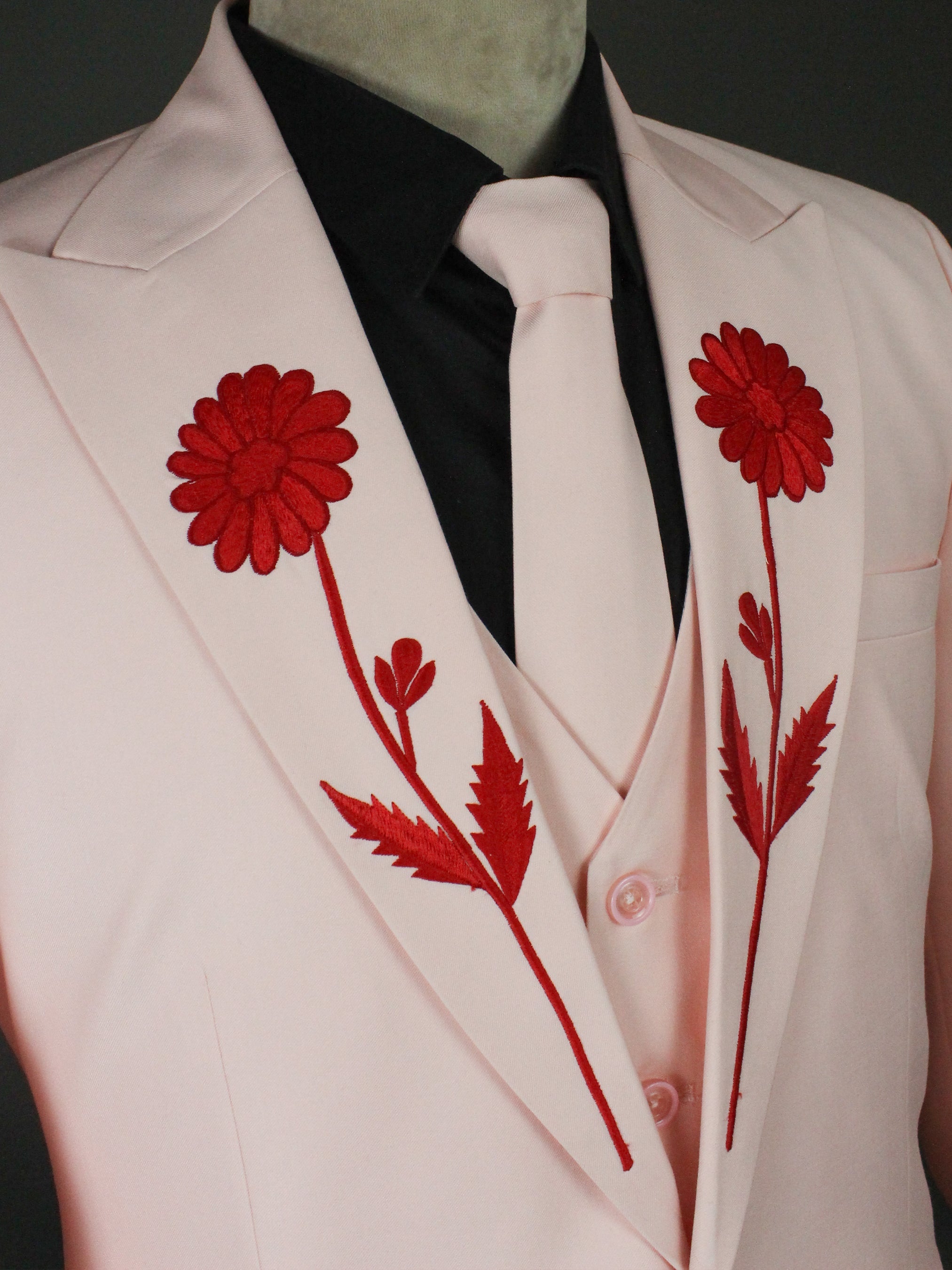Floral Custom Embroidered Suit Addicted Bespoken