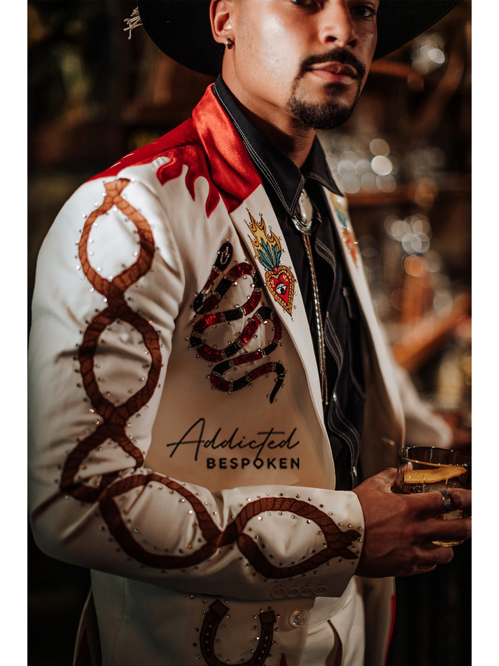 Rustic Blossom Embroidered Suit Addicted Bespoken