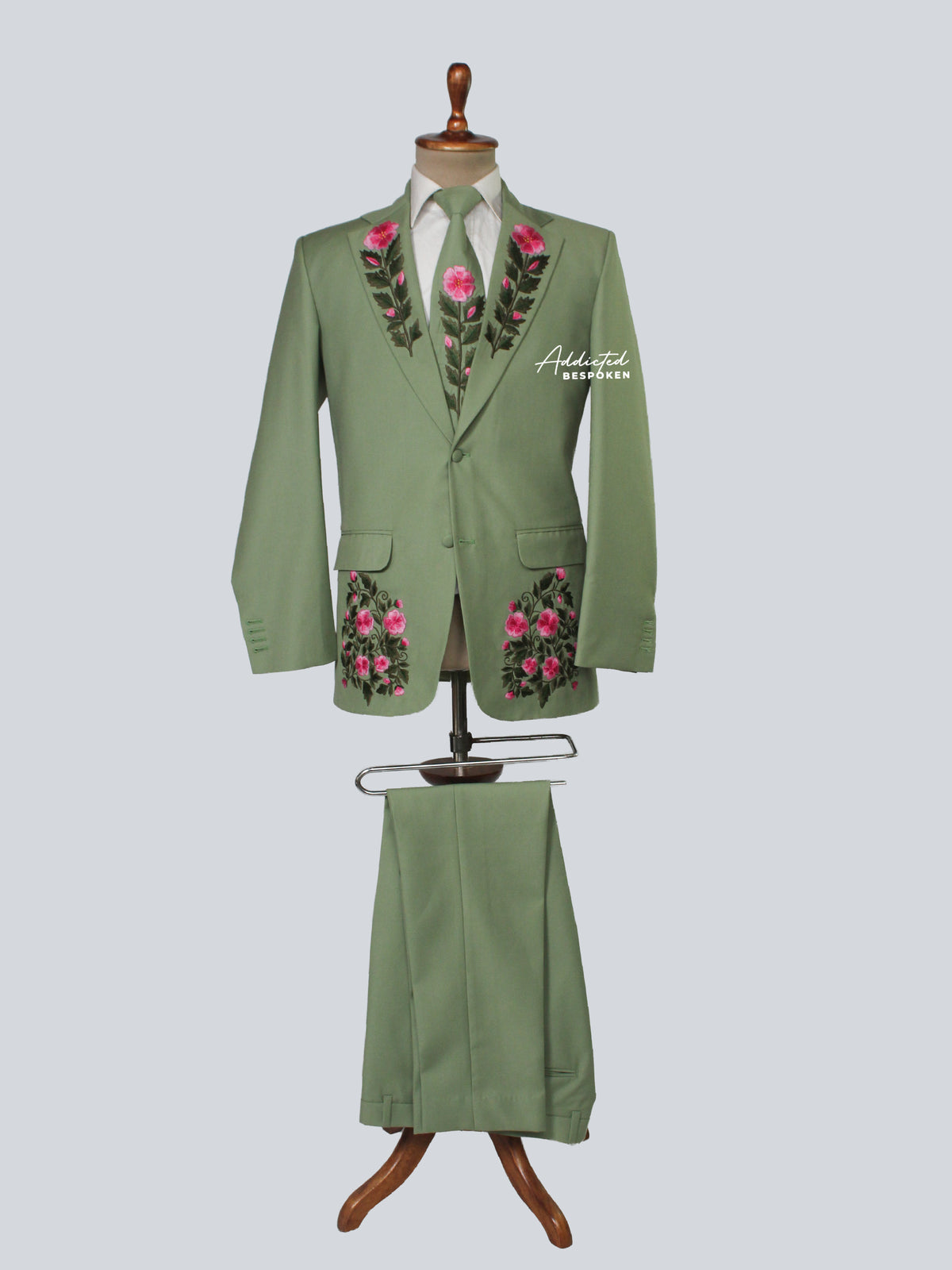 Sage Green Groom Suit Addicted Bespoken