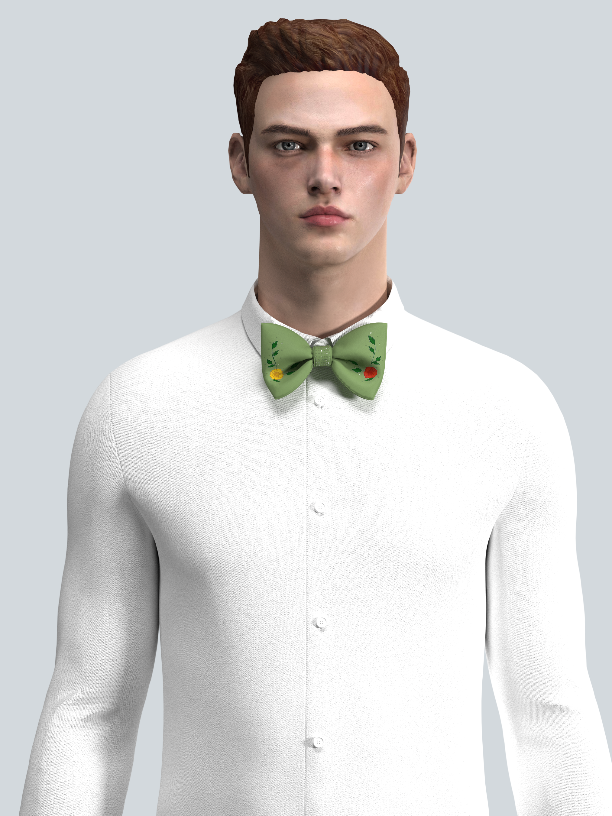 Verdant Blooms Bow Tie