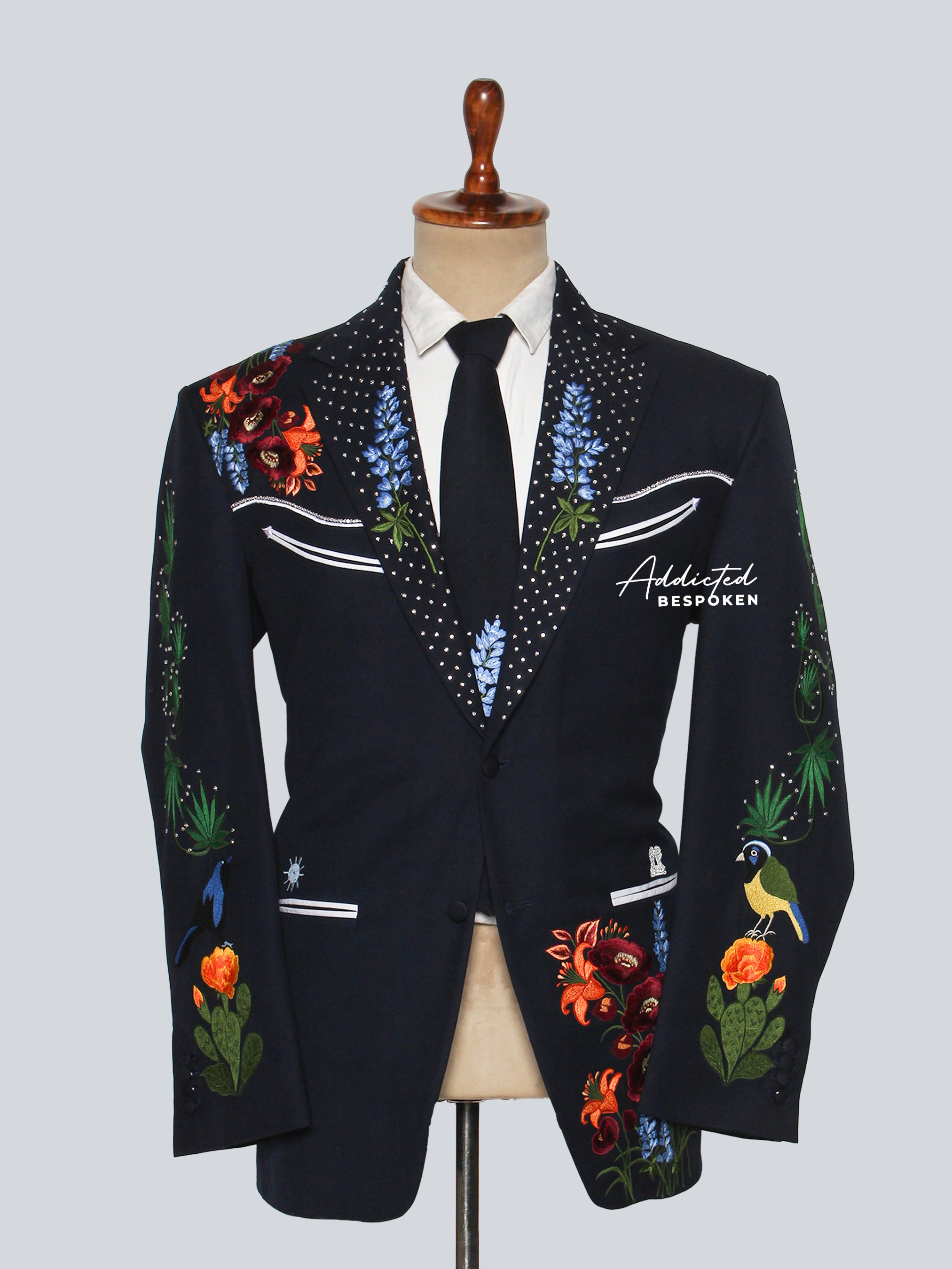 Stylish Embroidered Western Wedding Suit