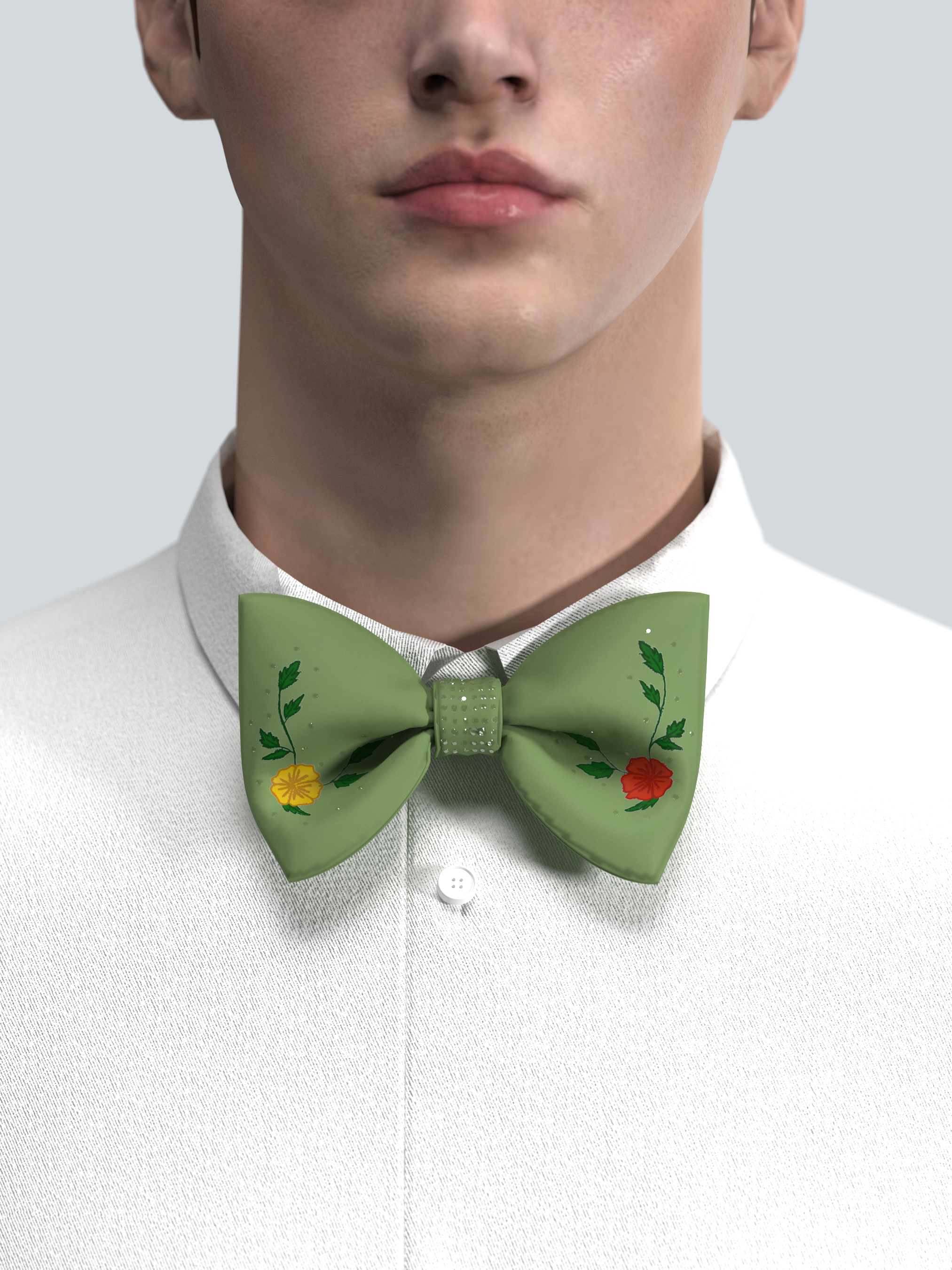 Verdant Blooms Bow Tie