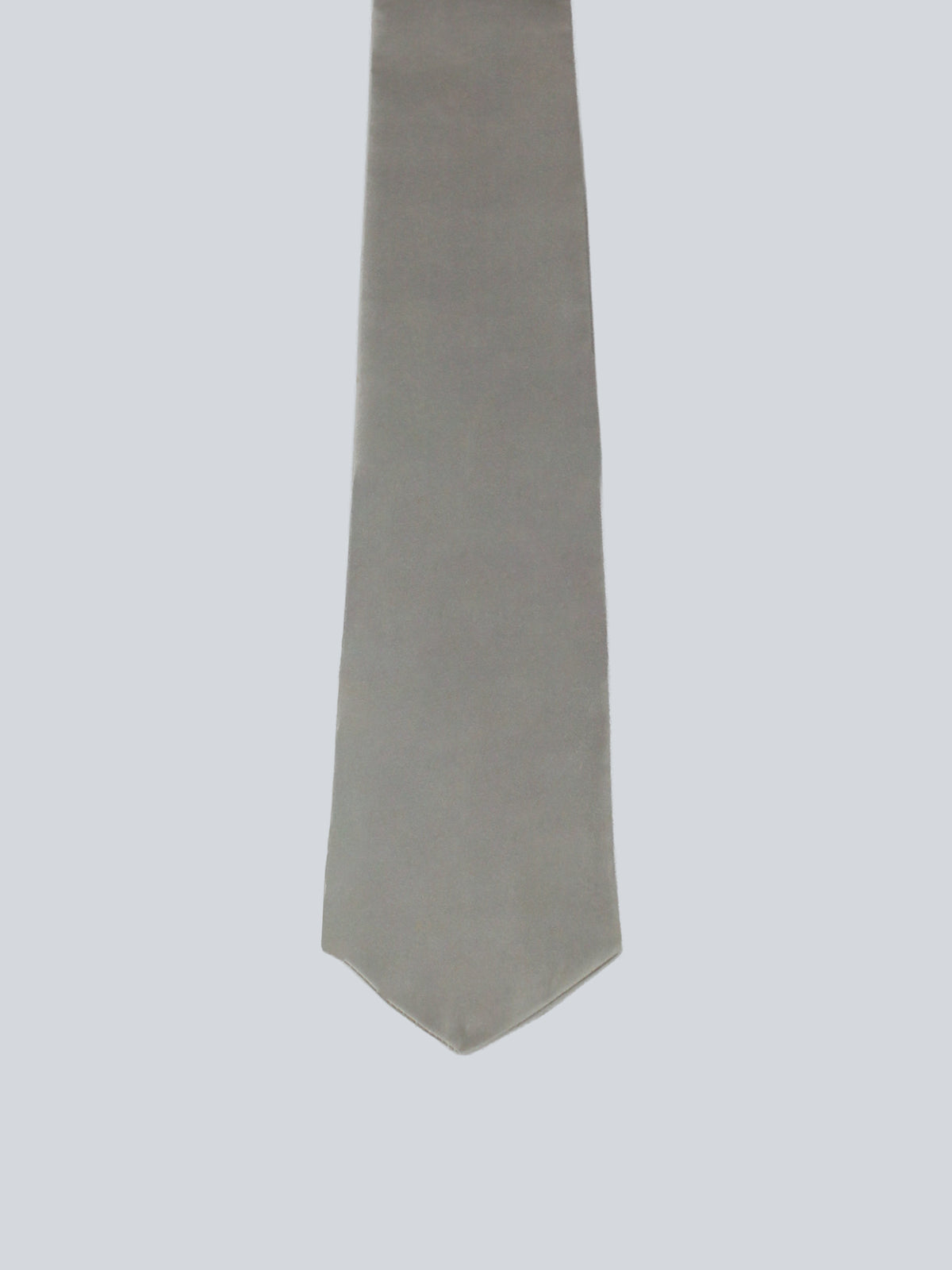 Light Gray Solid Necktie Addicted Bespoken