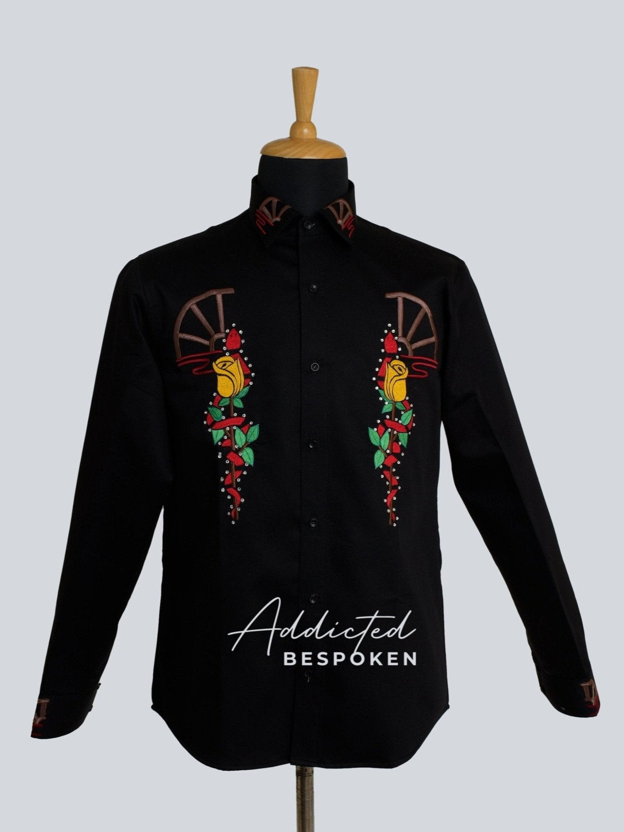 Rose Cowboy Shirt Addicted Bespoken