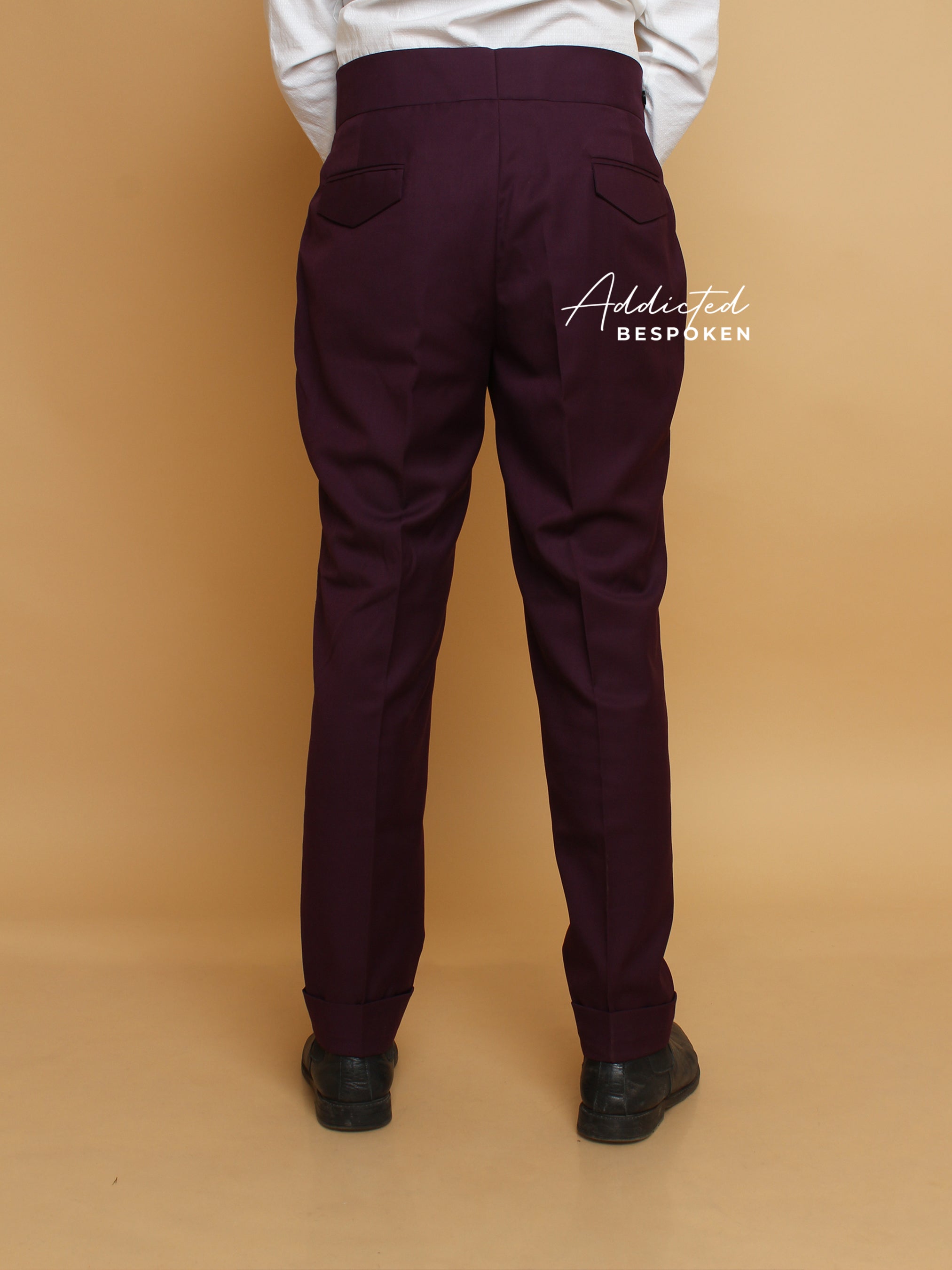Designer Wine Cotton Pant (CLS) Addicted Bespoken