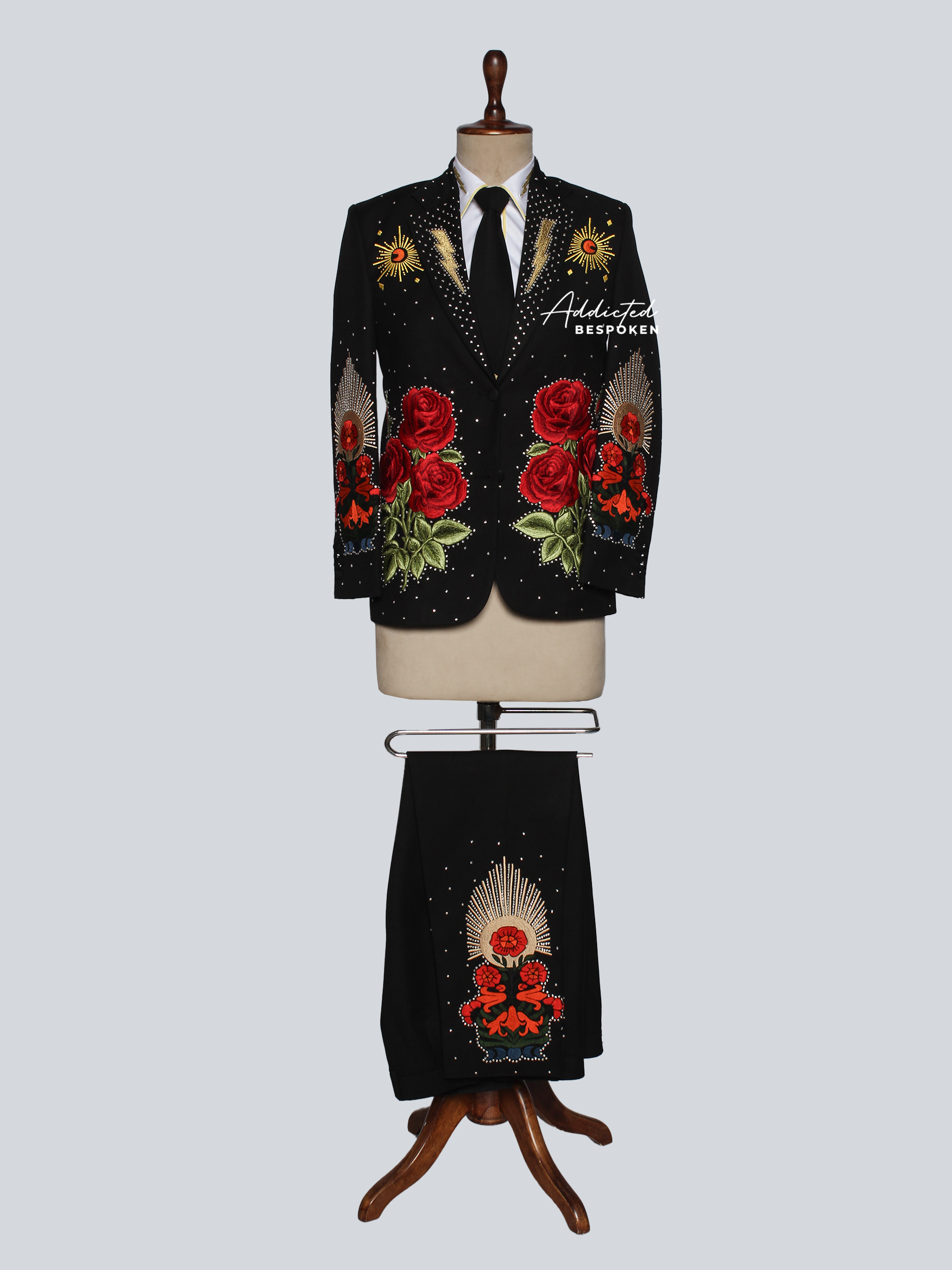 Sacred Heart Embroidered Suit Addicted Bespoken