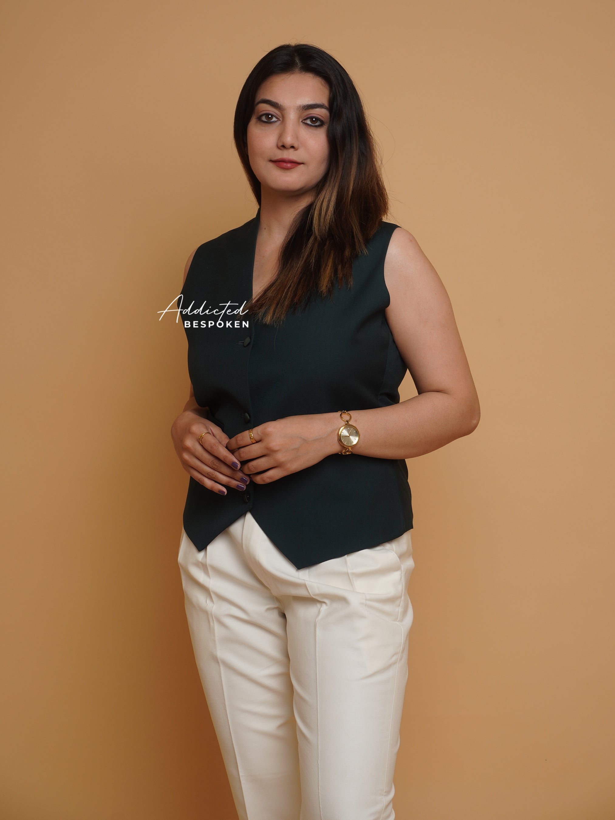Green Cotton Waistcoat (CLS) Addicted Bespoken