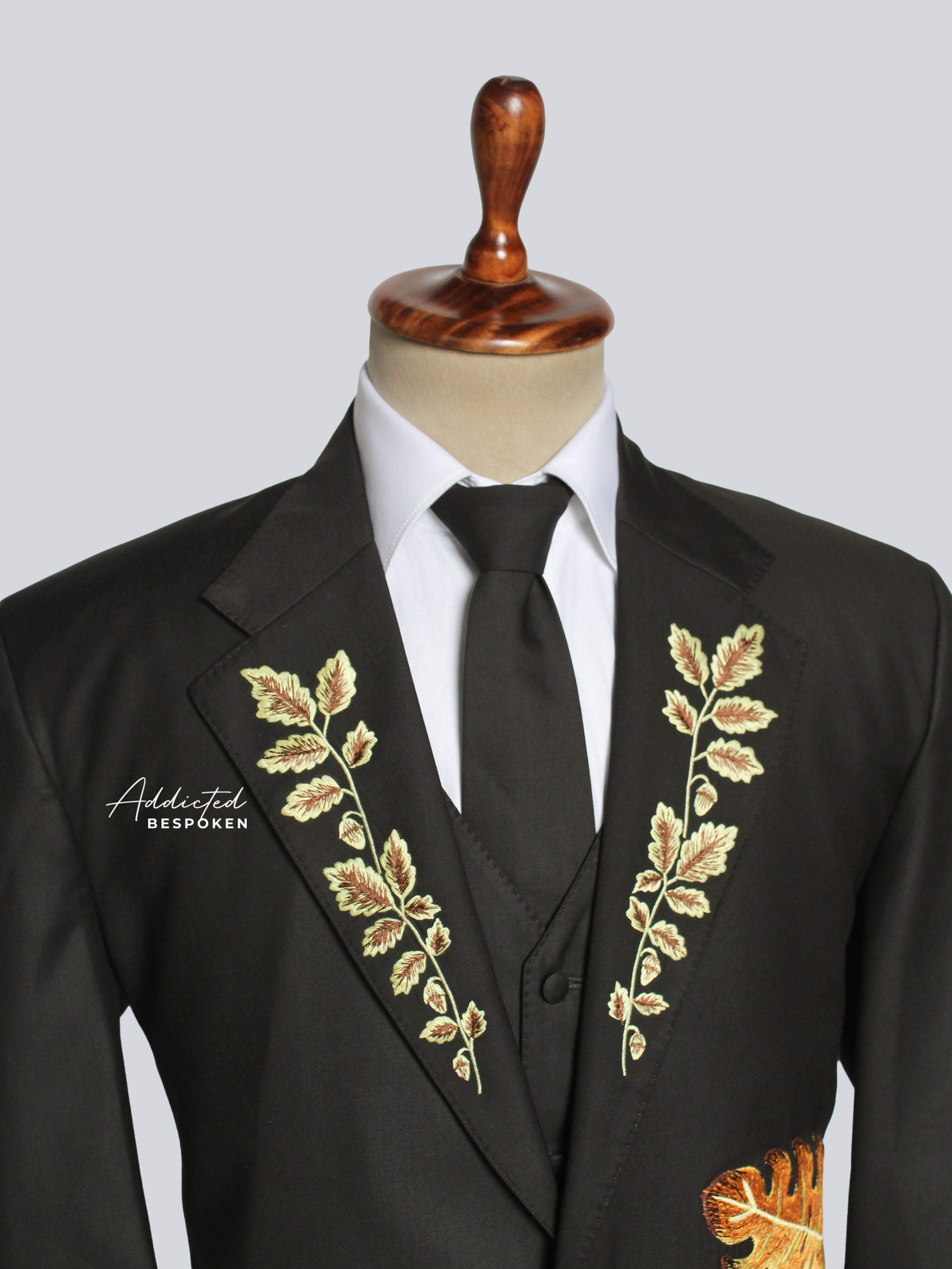 Botanical Embroidered Party Suit