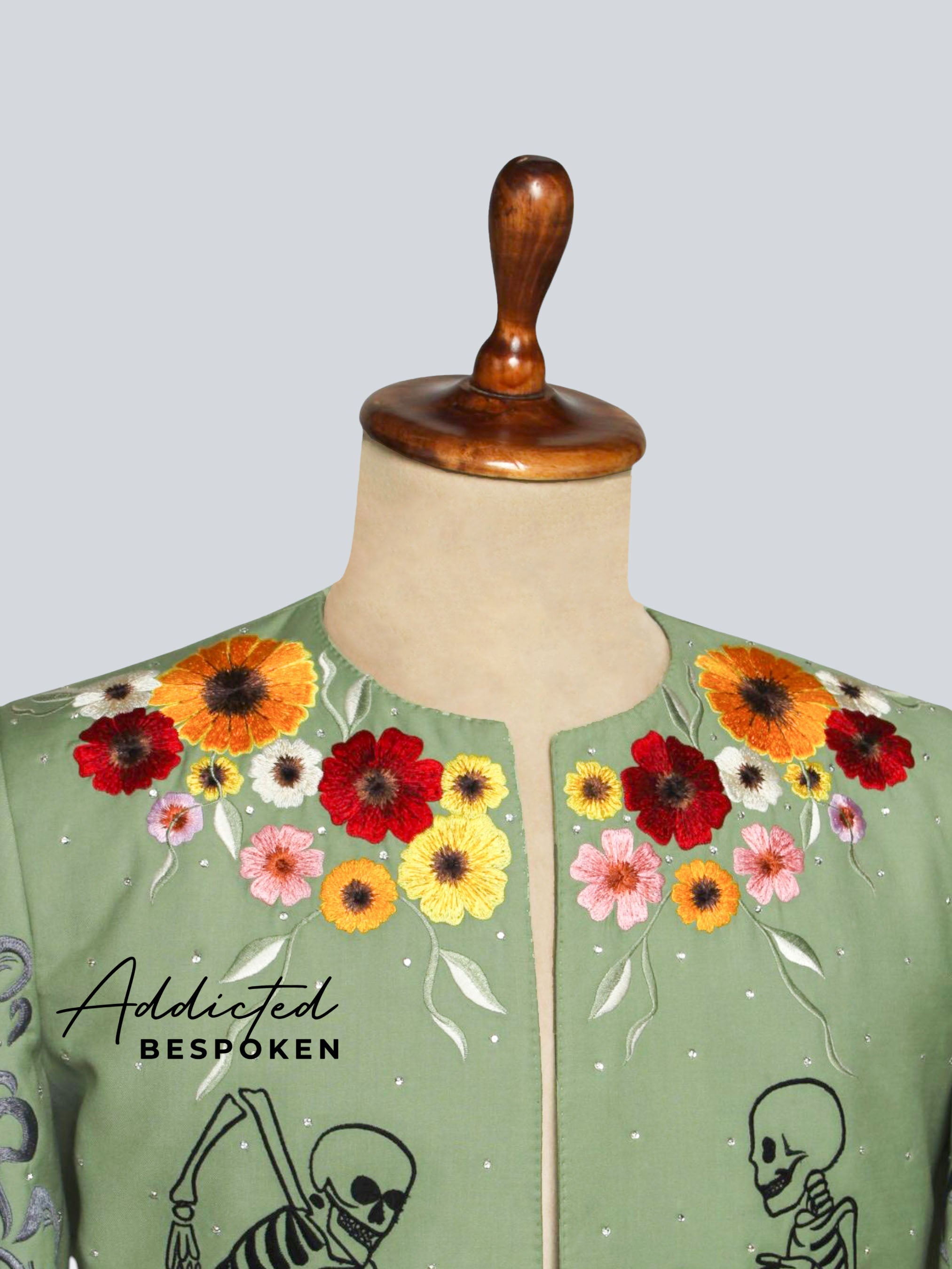 Skull & Alien Embroidered Statement Jacket Addicted Bespoken