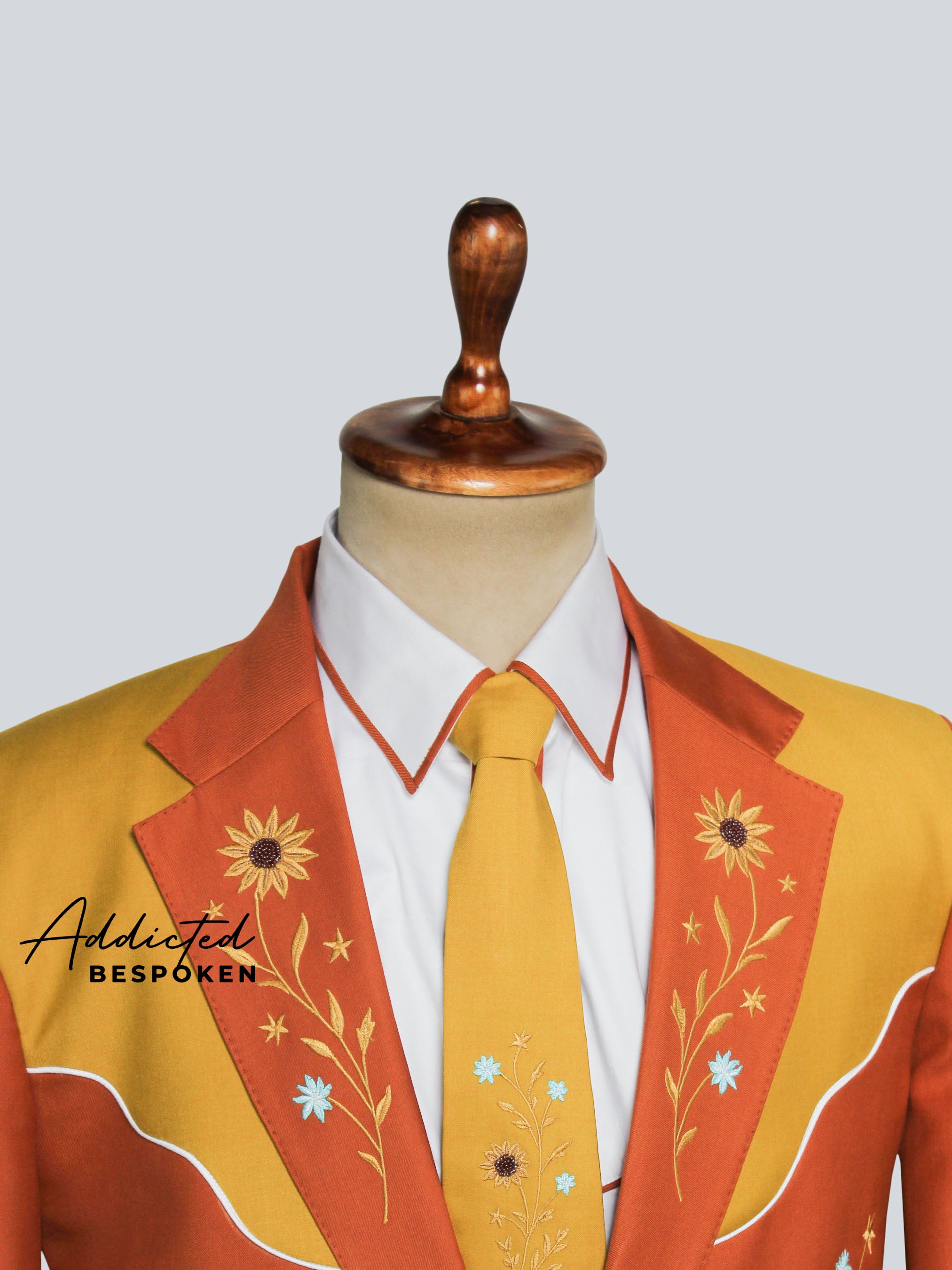 Golden Horizon Embroidered Ensemble Addicted Bespoken