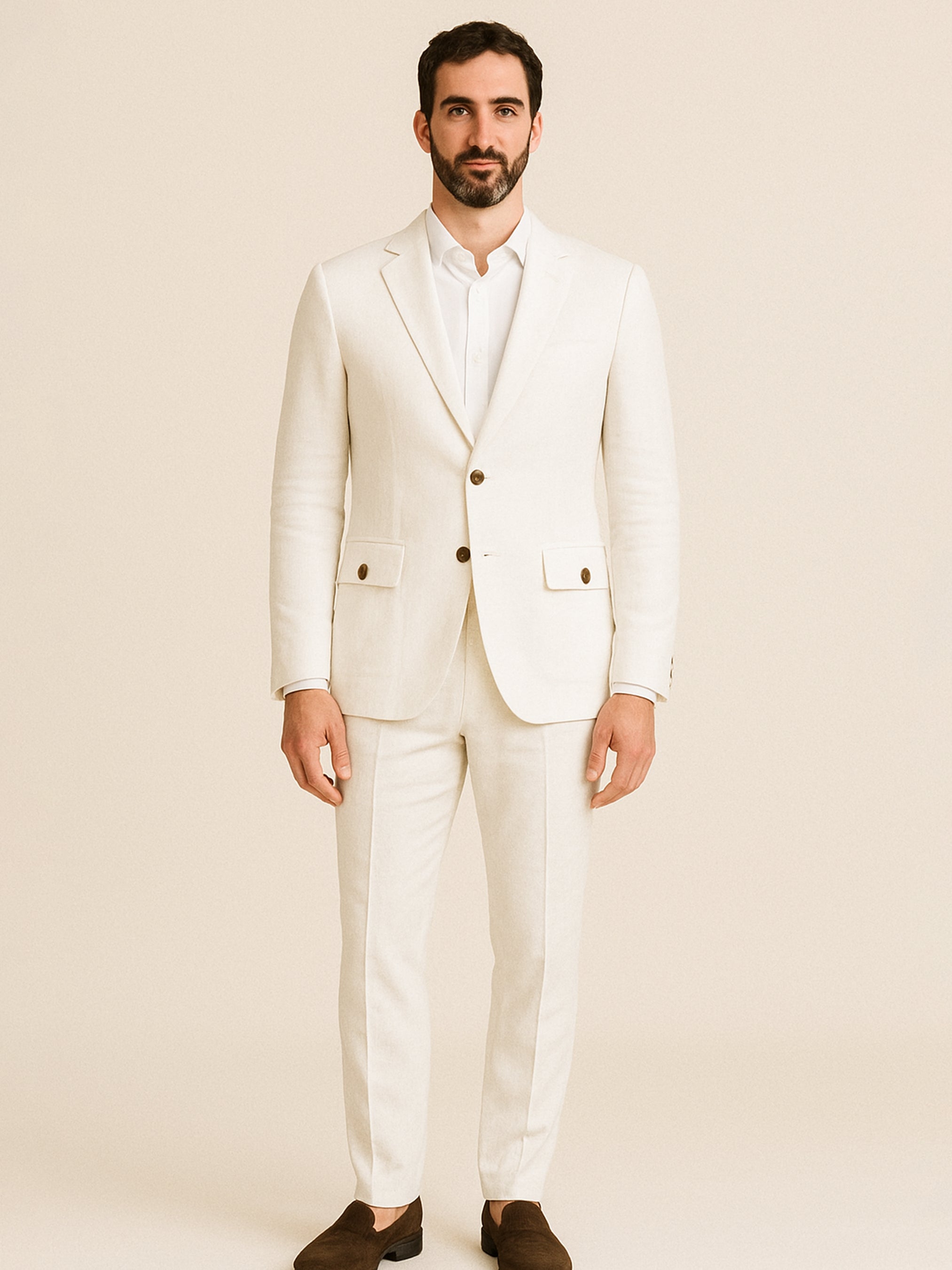 ivory dress pants men's Ivory Wide Leg Dress Pants Pleated Baggy Dress Trousers Unhemmed Unfinished Bottom - Dress Slacks For Men On Sale Yellow