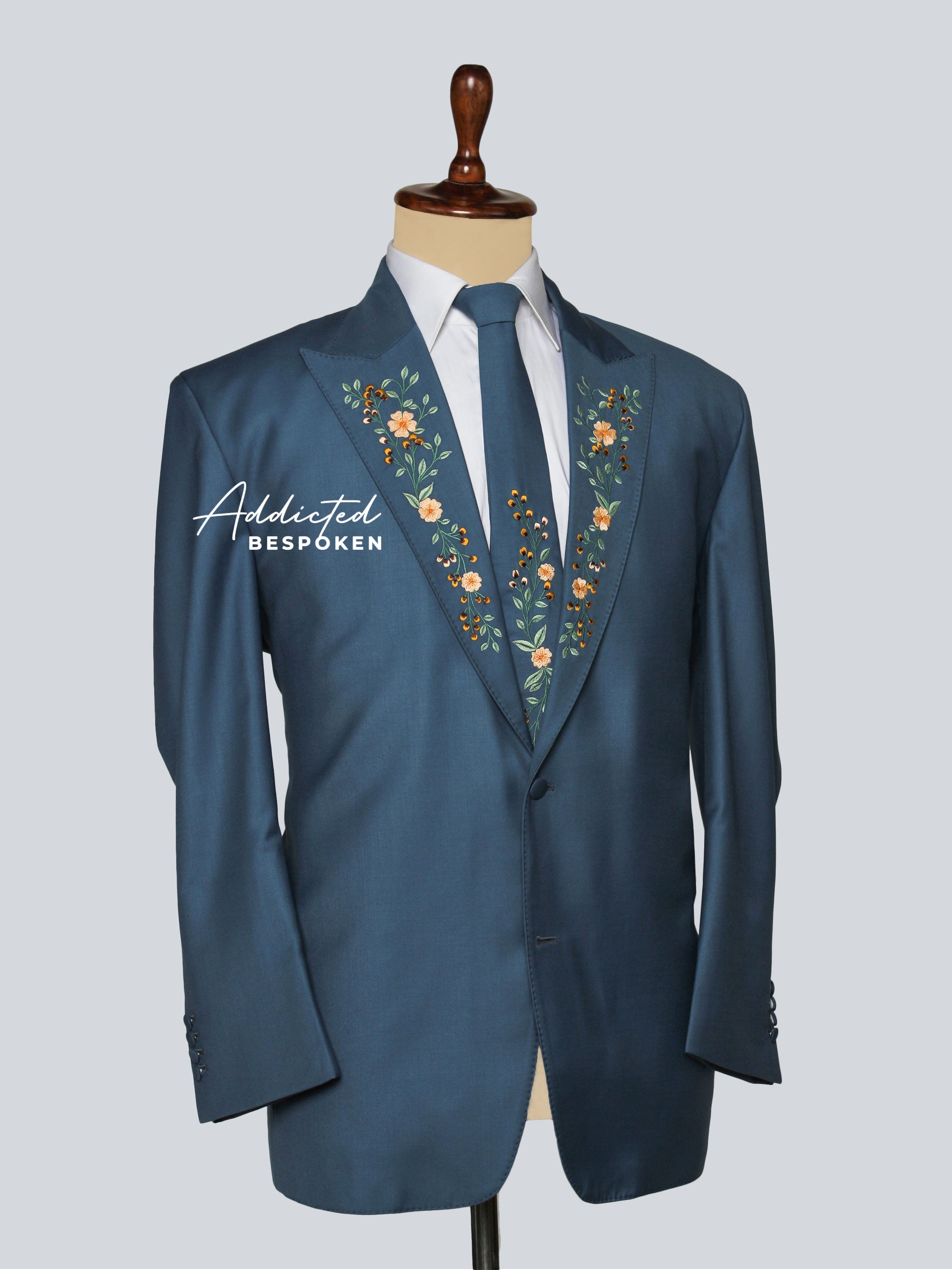 Royal Sky Western Suit Addicted Bespoken