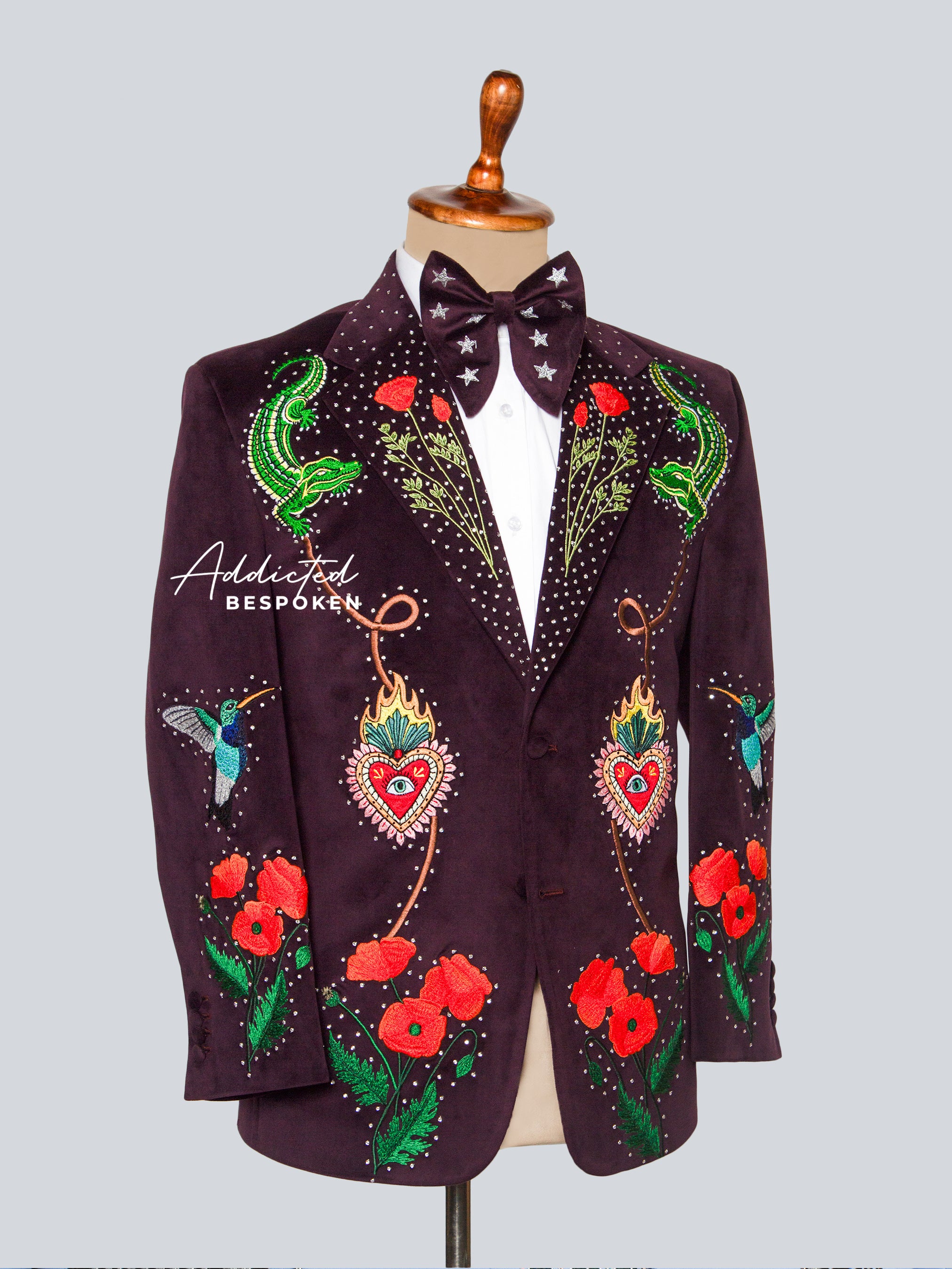 Hummingbird Bloom Velvet Suit Addicted Bespoken
