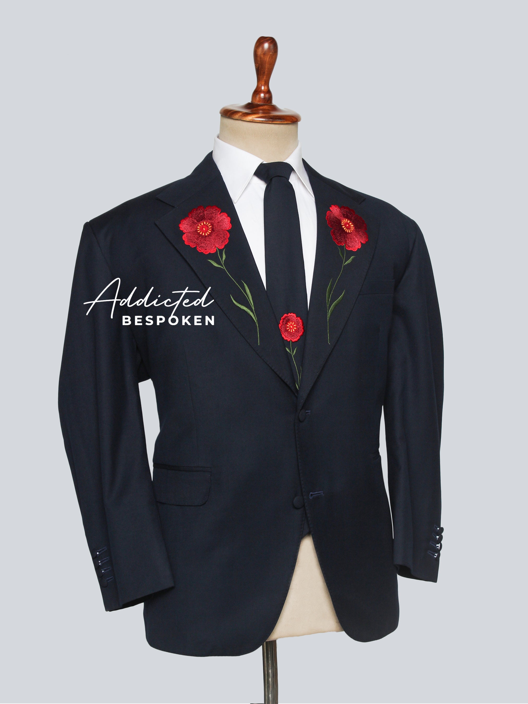 Red Blossom Western Suit Addicted Bespoken
