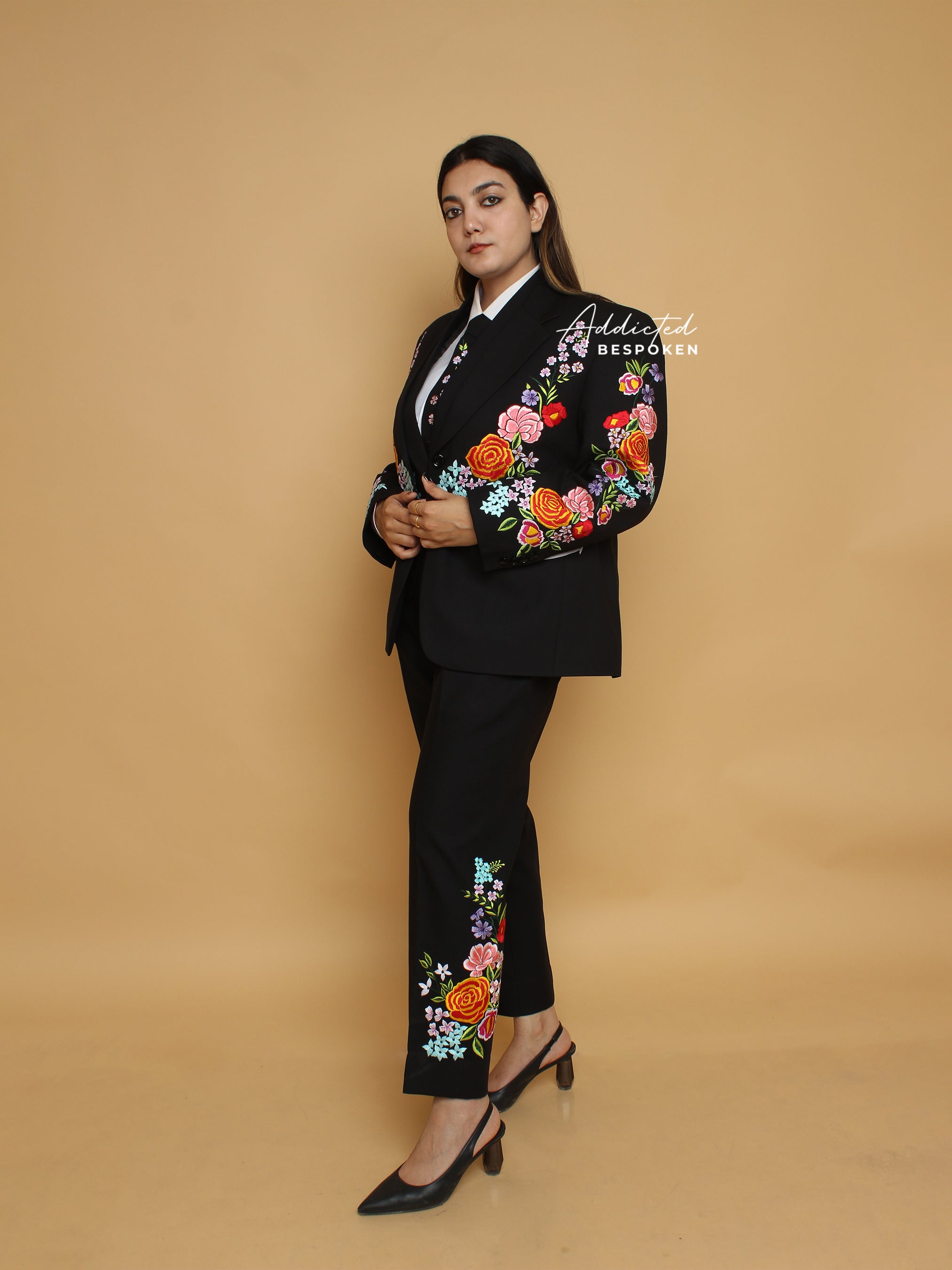 Flora & Fauna Embroidered Rhinestone Suit Addicted Bespoken